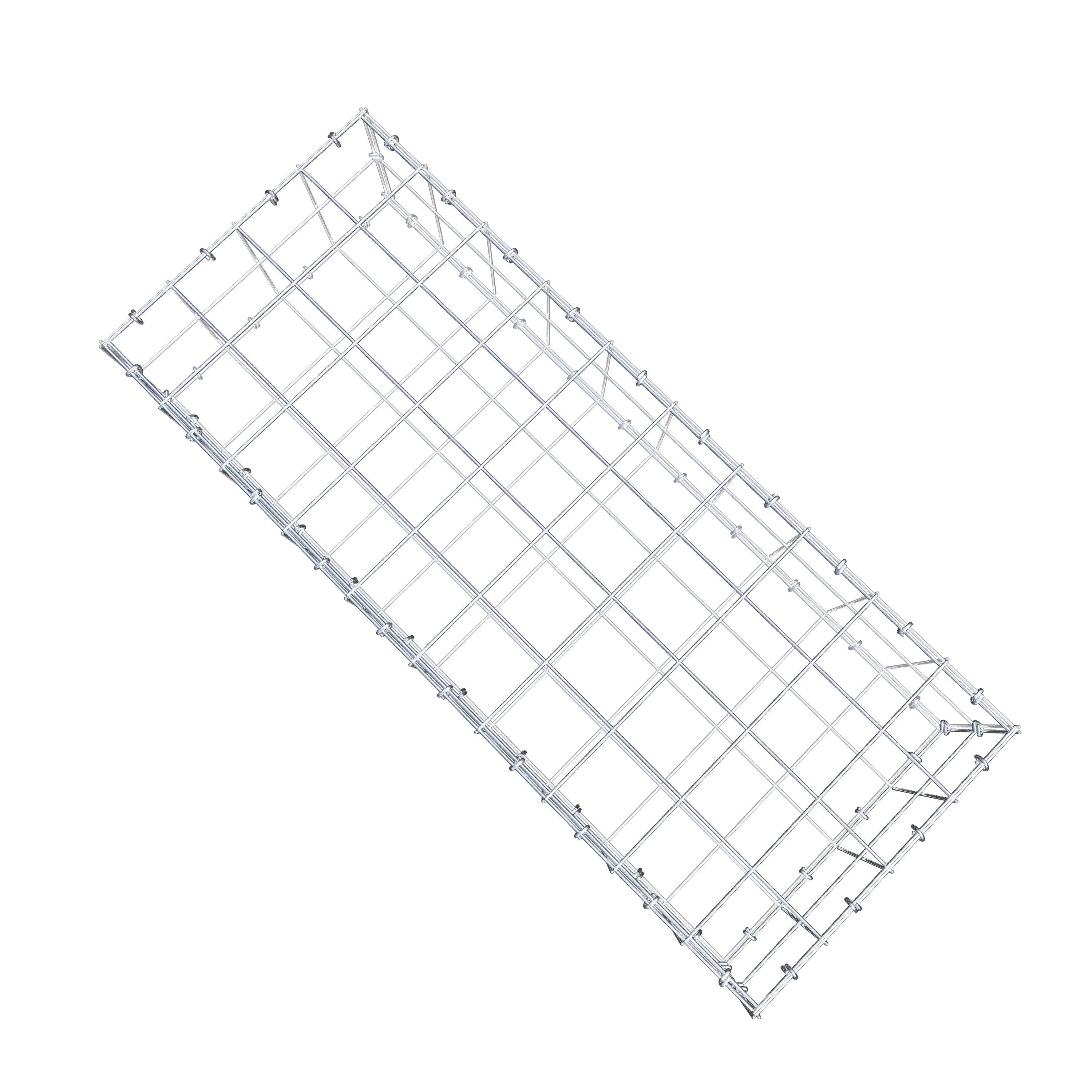 Gabion 100 cm x 20 cm x 40 cm (L x H x D), mesh size 10 cm x 10 cm, C-ring