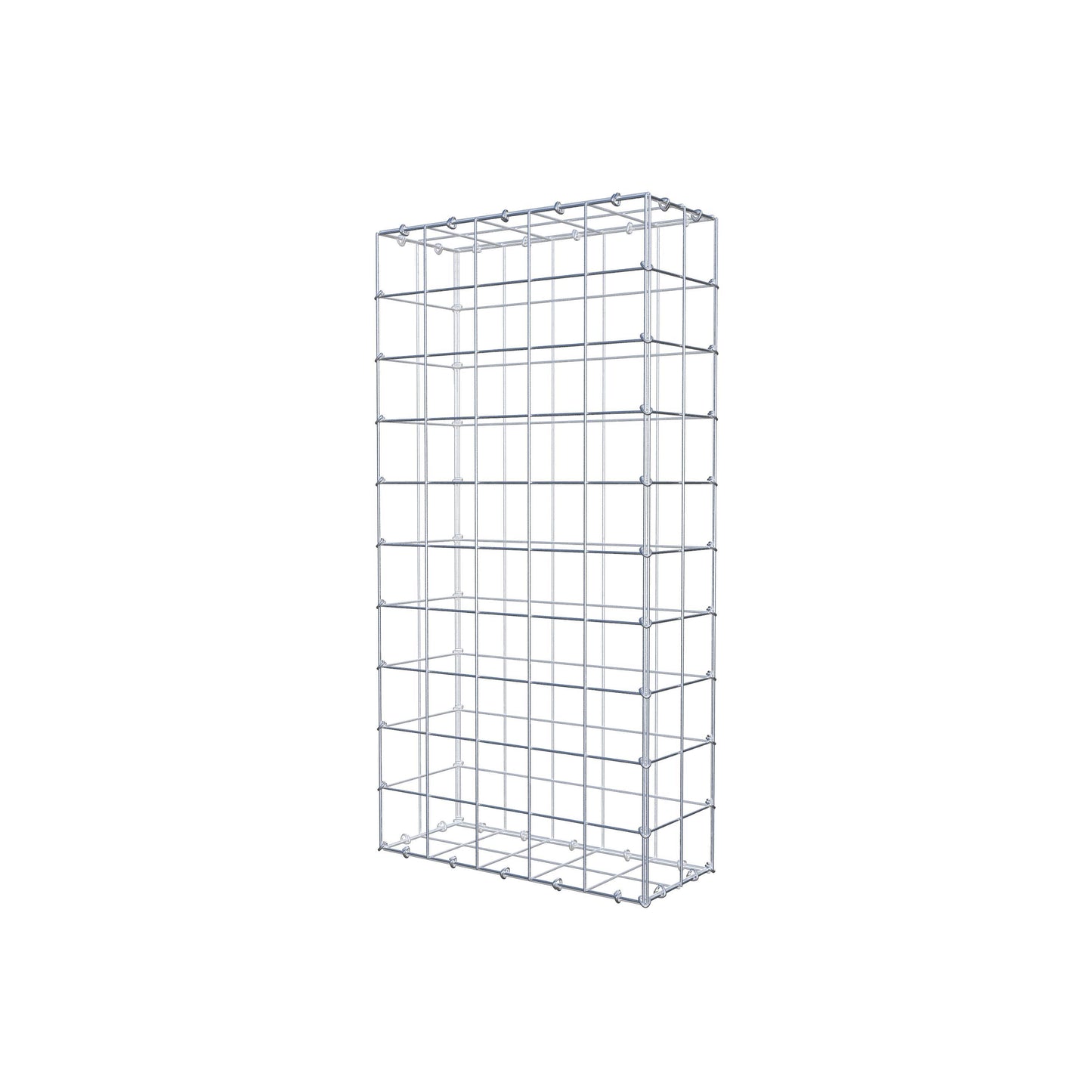 Gabion 100 cm x 20 cm x 50 cm (L x H x D), mesh size 10 cm x 10 cm, C-ring