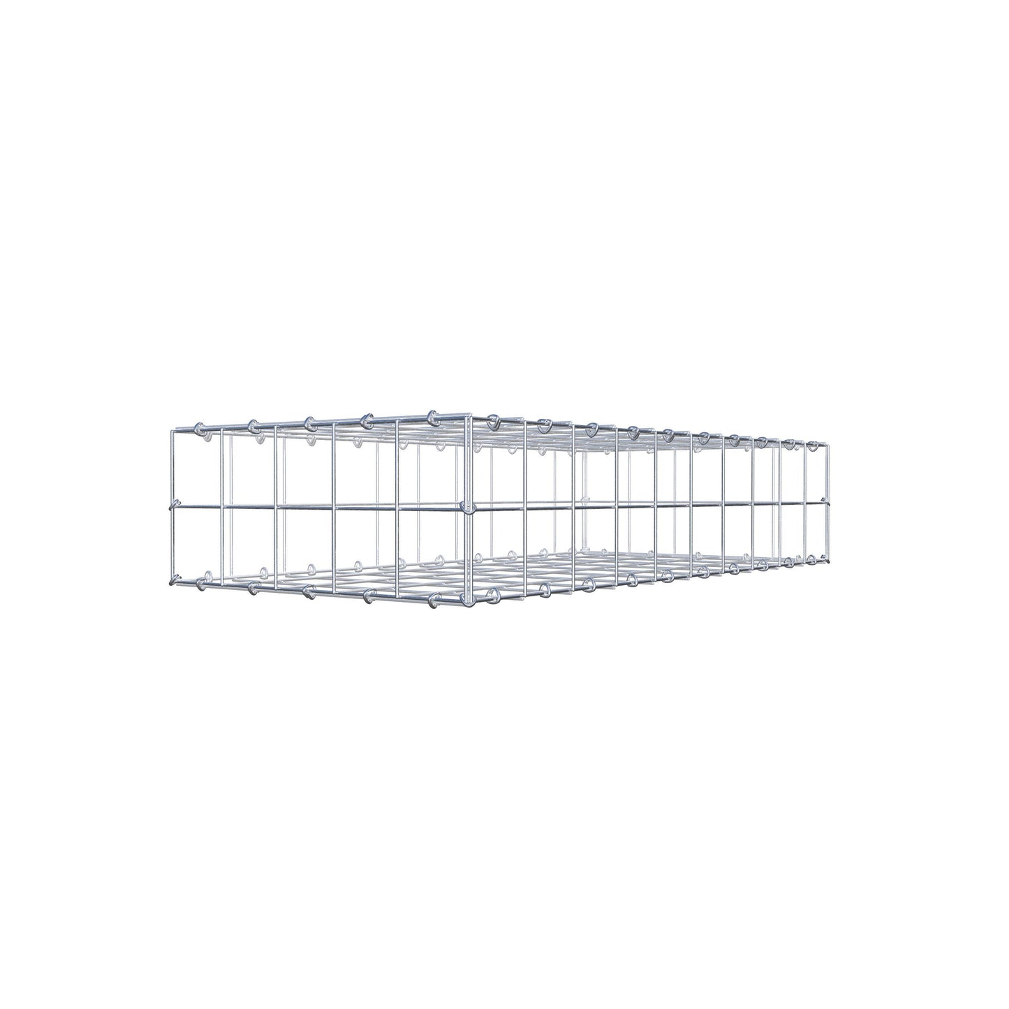 Gabion 100 cm x 20 cm x 50 cm (L x H x D), mesh size 10 cm x 10 cm, C-ring