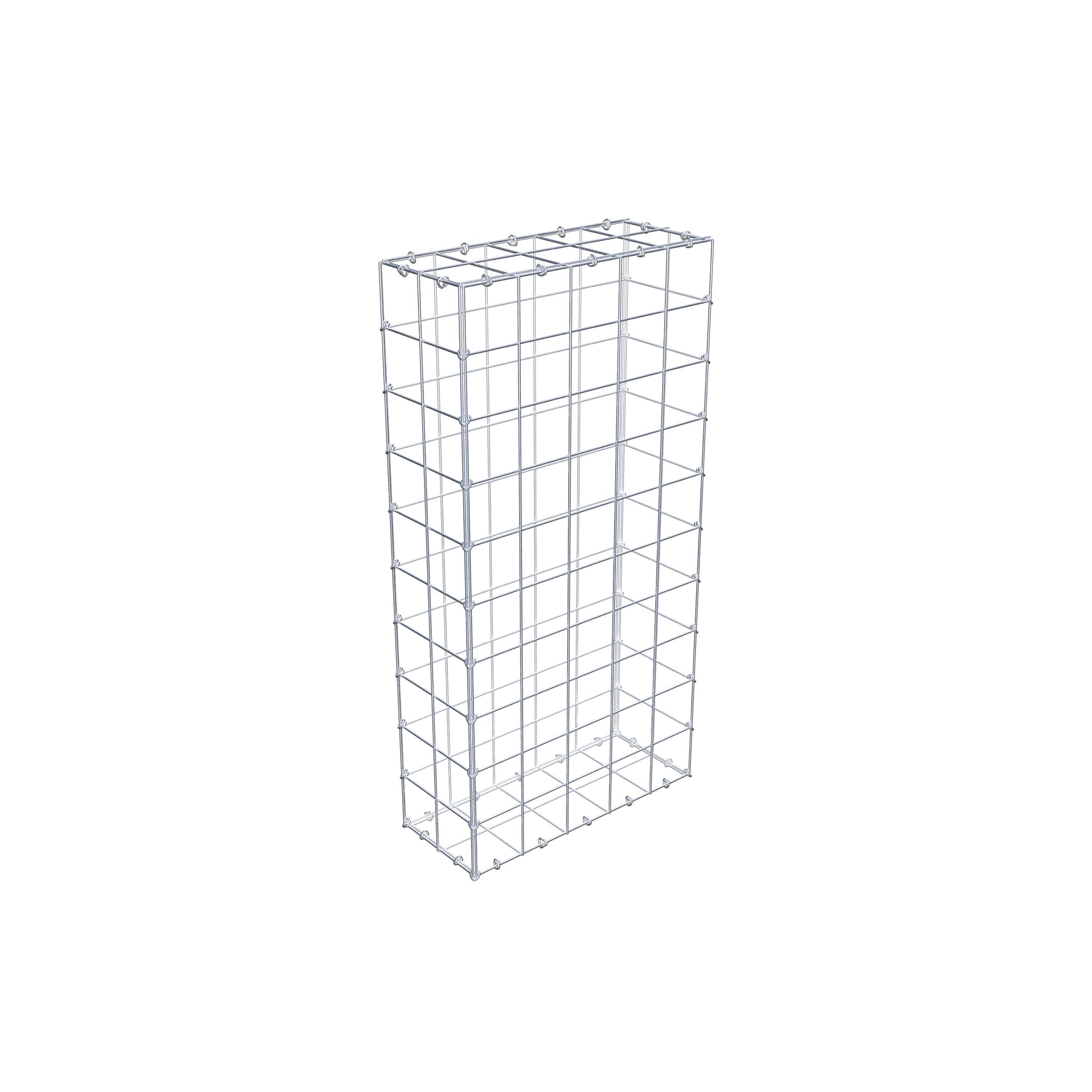 Gabion 100 cm x 20 cm x 50 cm (L x H x D), mesh size 10 cm x 10 cm, C-ring