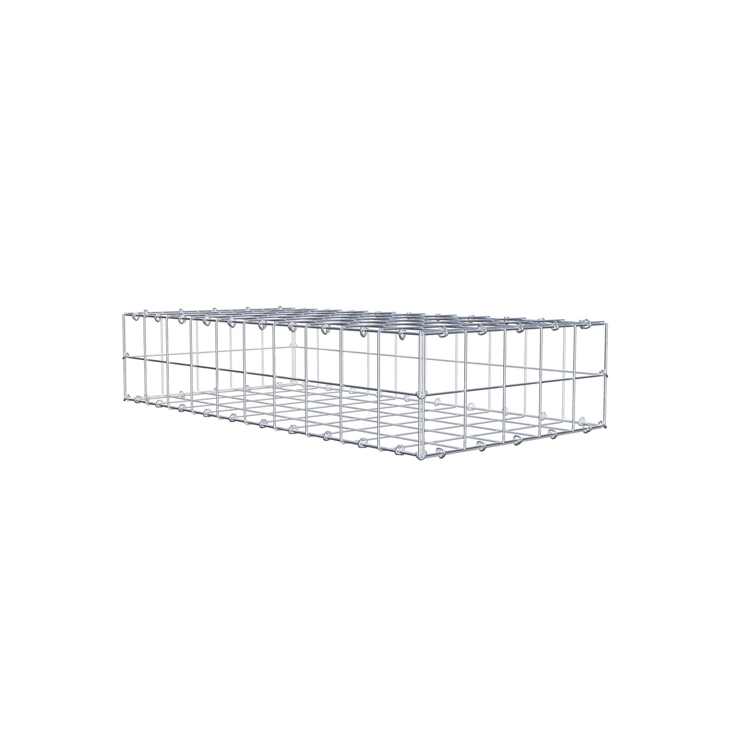 Gabion 100 cm x 20 cm x 50 cm (L x H x D), mesh size 10 cm x 10 cm, C-ring