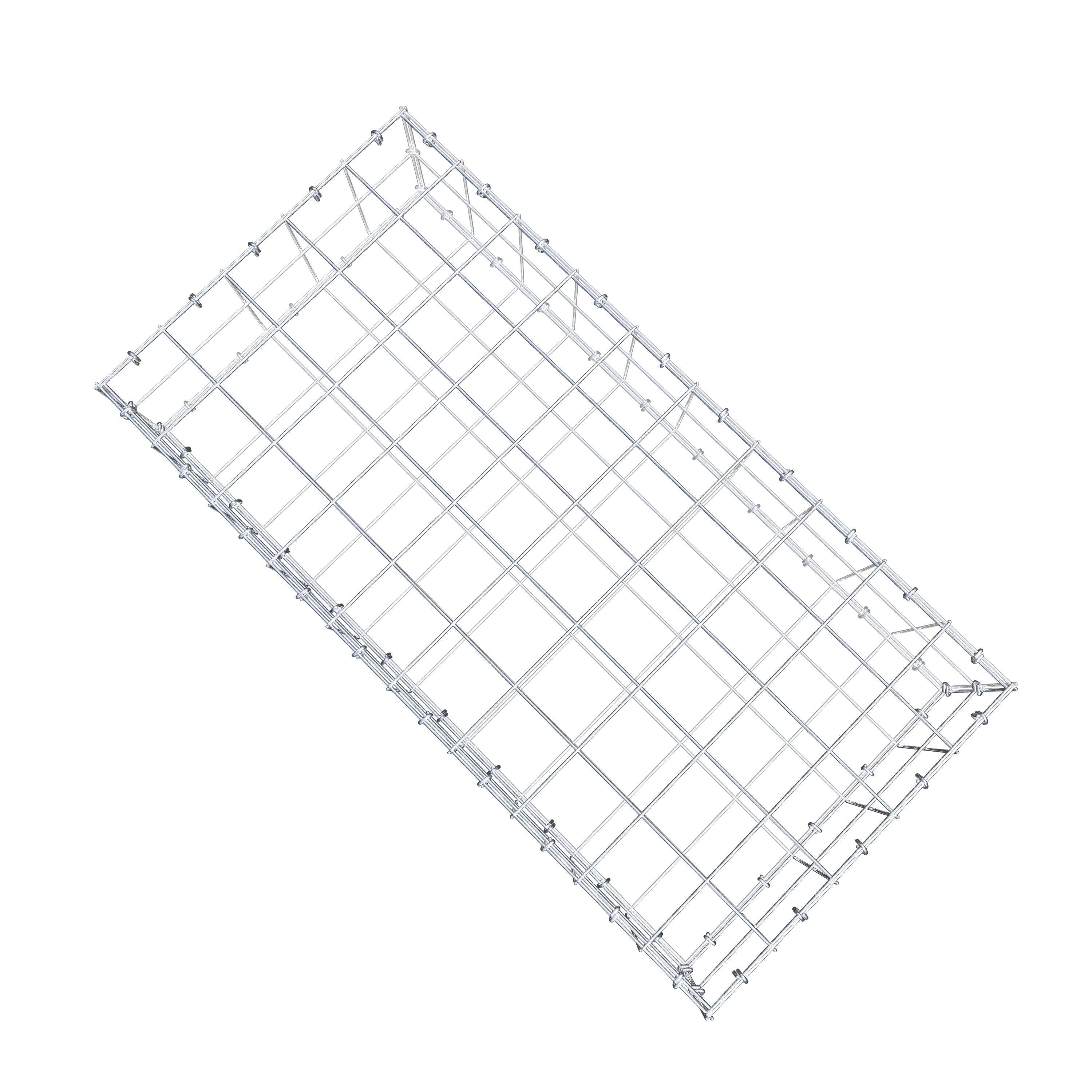 Gabion 100 cm x 20 cm x 50 cm (L x H x D), maskestørrelse 10 cm x 10 cm, C-ring