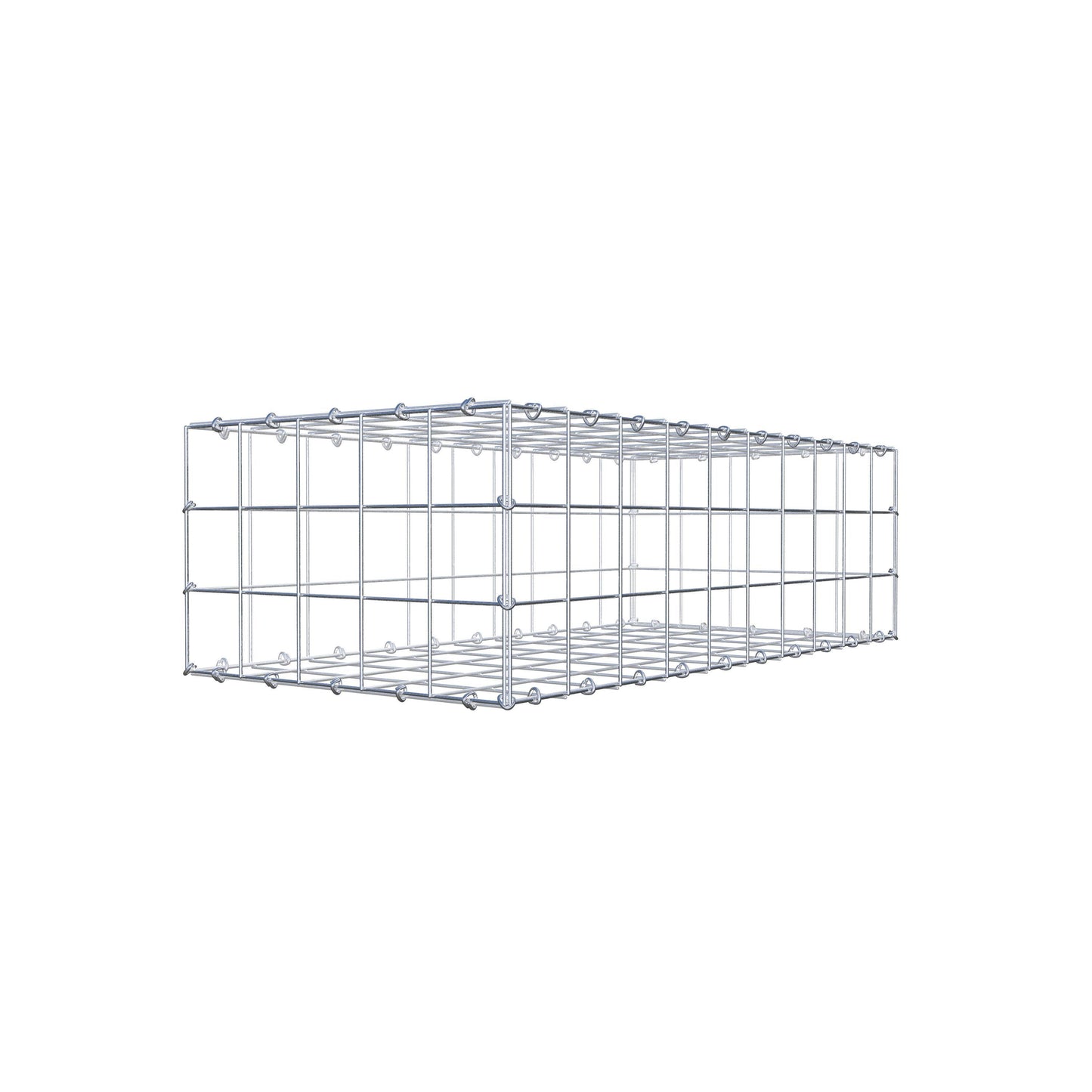 Gabion 100 cm x 30 cm x 50 cm (L x H x D), mesh size 10 cm x 10 cm, C-ring