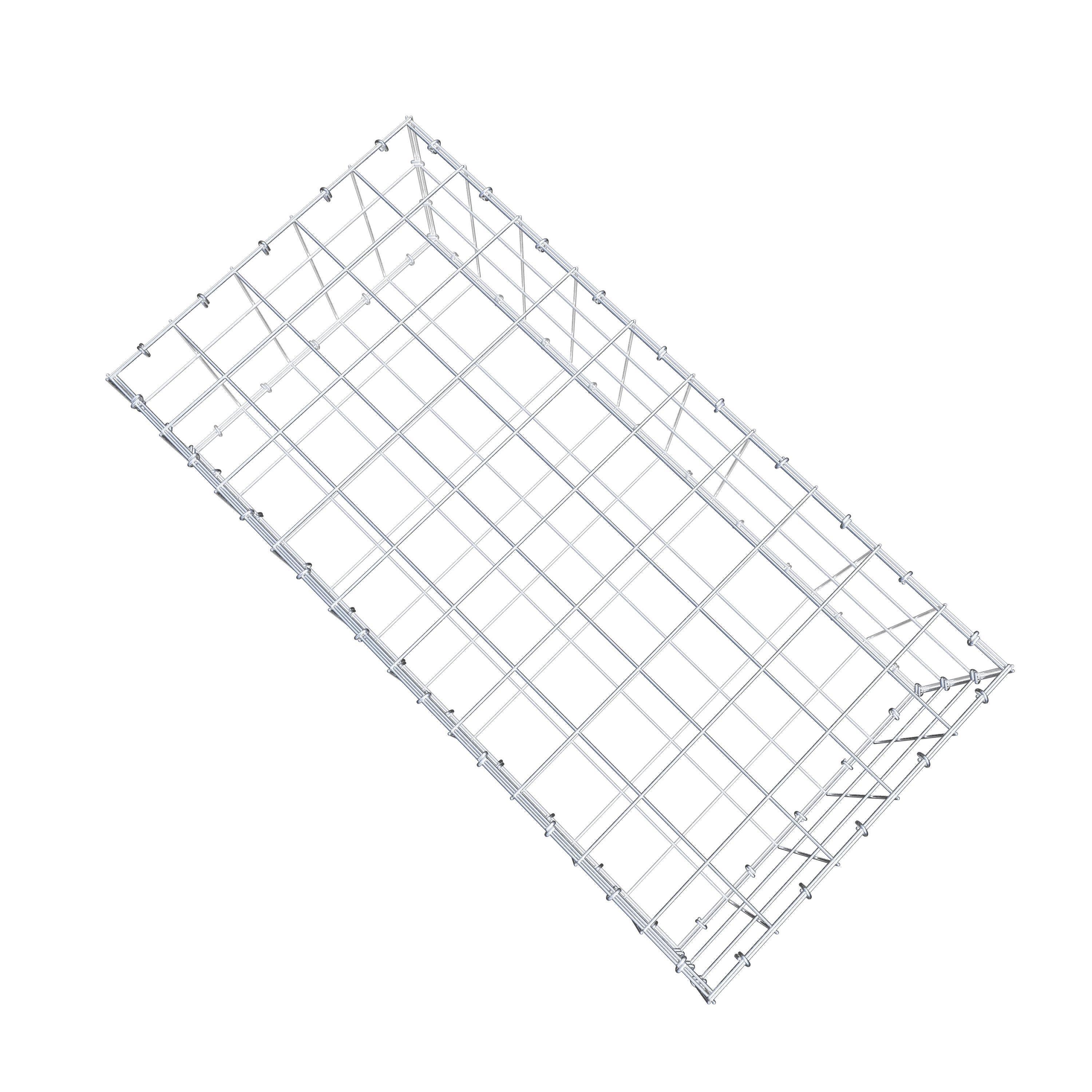 Gabione 100 cm x 30 cm x 50 cm (L x H x T), Maschenweite 10 cm x 10 cm, C-Ring