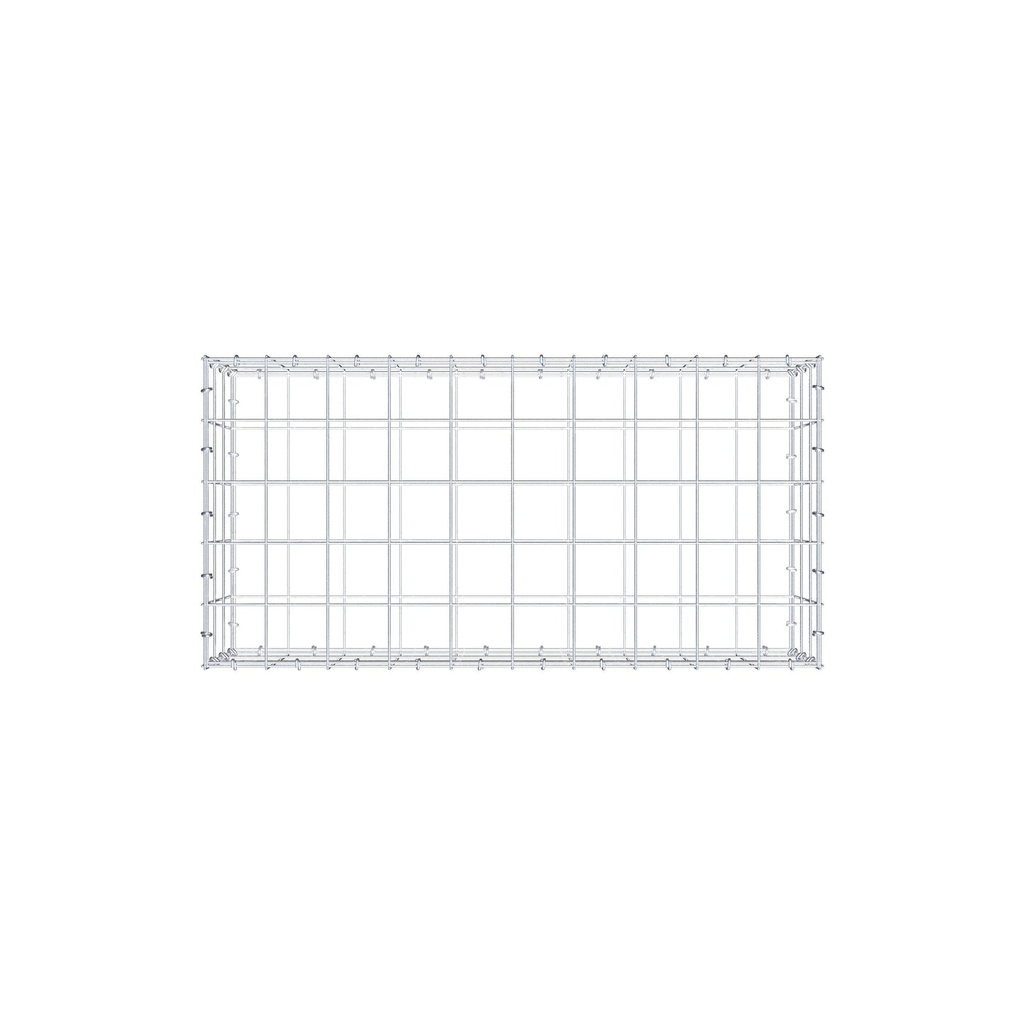 Gabion 100 cm x 30 cm x 50 cm (L x H x D), mesh size 10 cm x 10 cm, C-ring