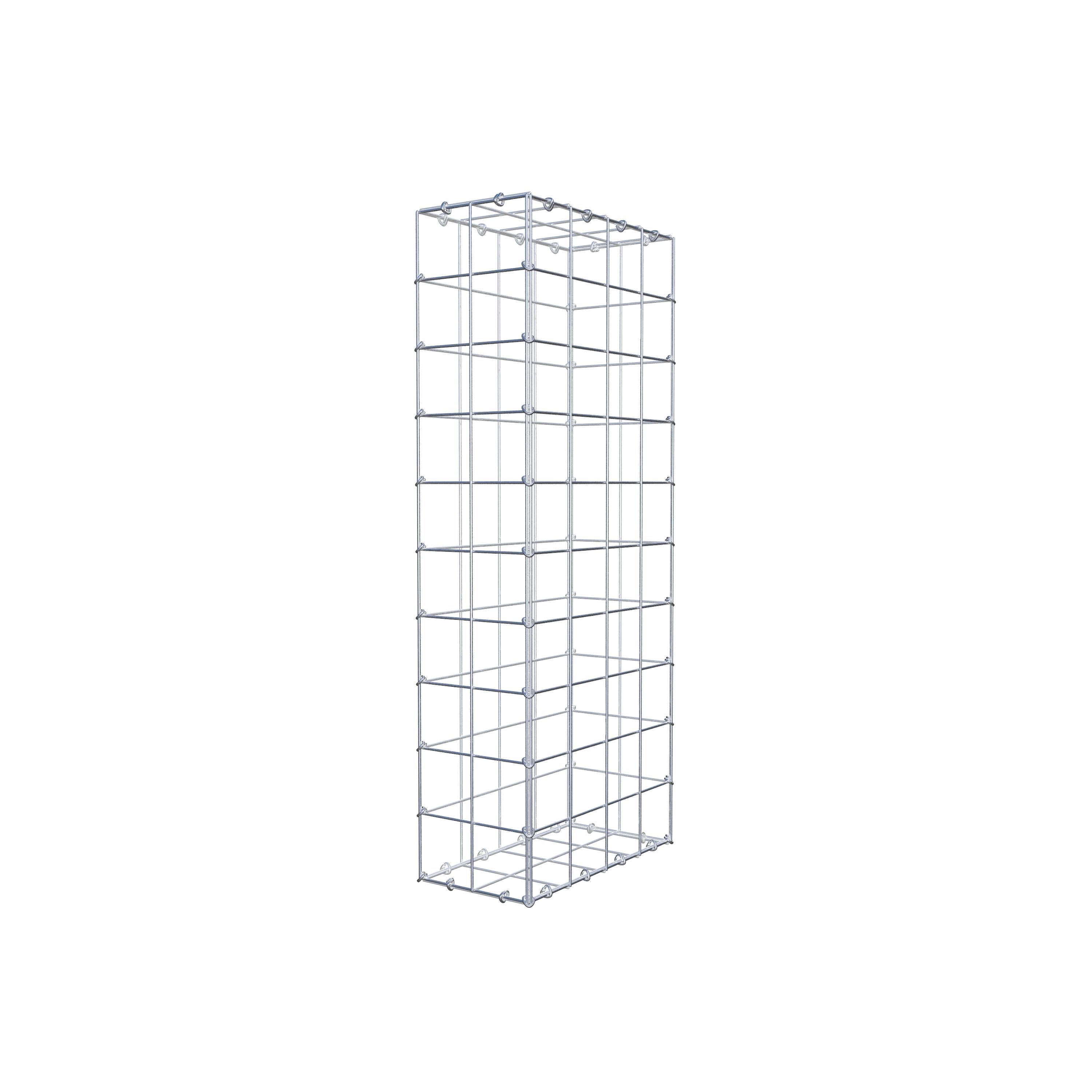 Gabion 100 cm x 40 cm x 20 cm (L x H x D), mesh size 10 cm x 10 cm, C-ring