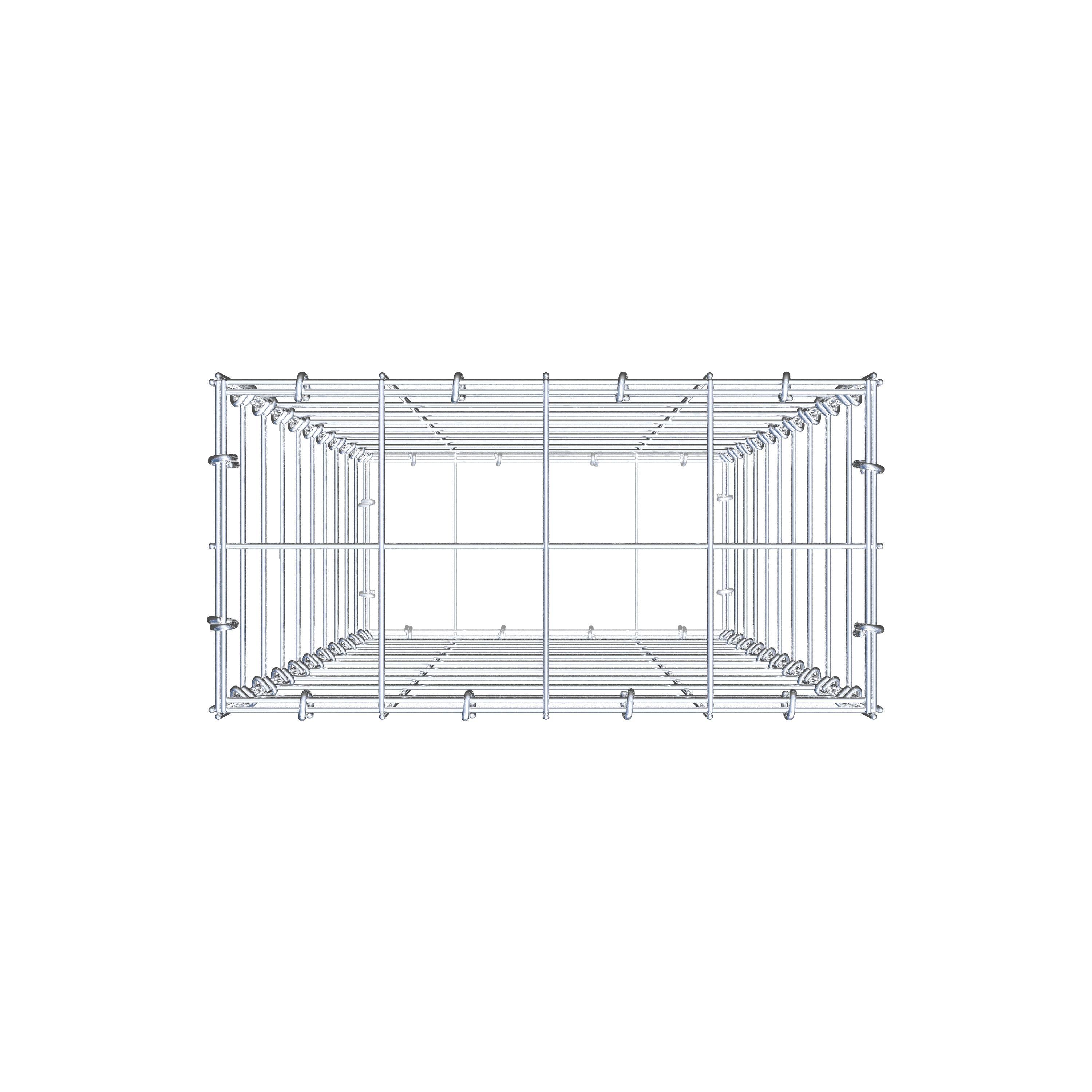 Gabione 100 cm x 40 cm x 20 cm (L x H x T), Maschenweite 10 cm x 10 cm, C-Ring