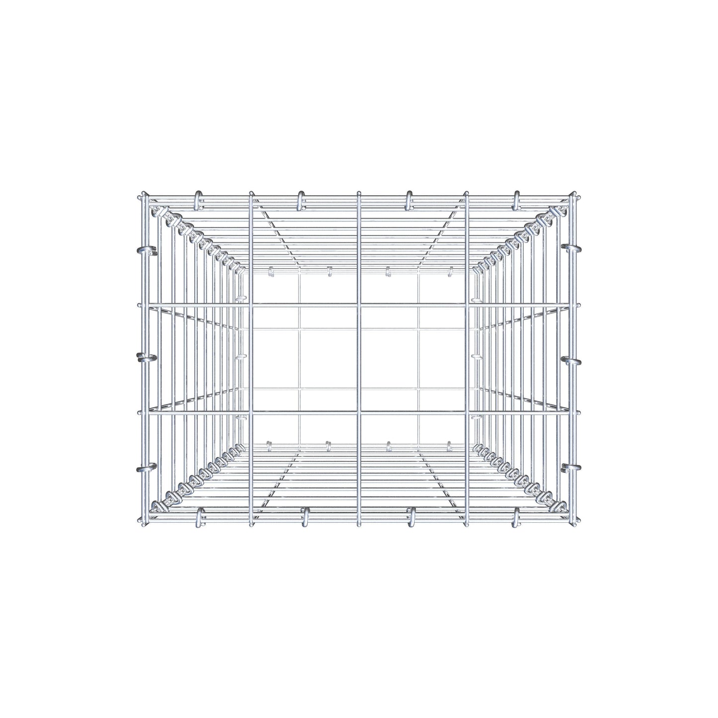 Gabbione 100 cm x 40 cm x 30 cm (L x H x P), maglia 10 cm x 10 cm, anello a C