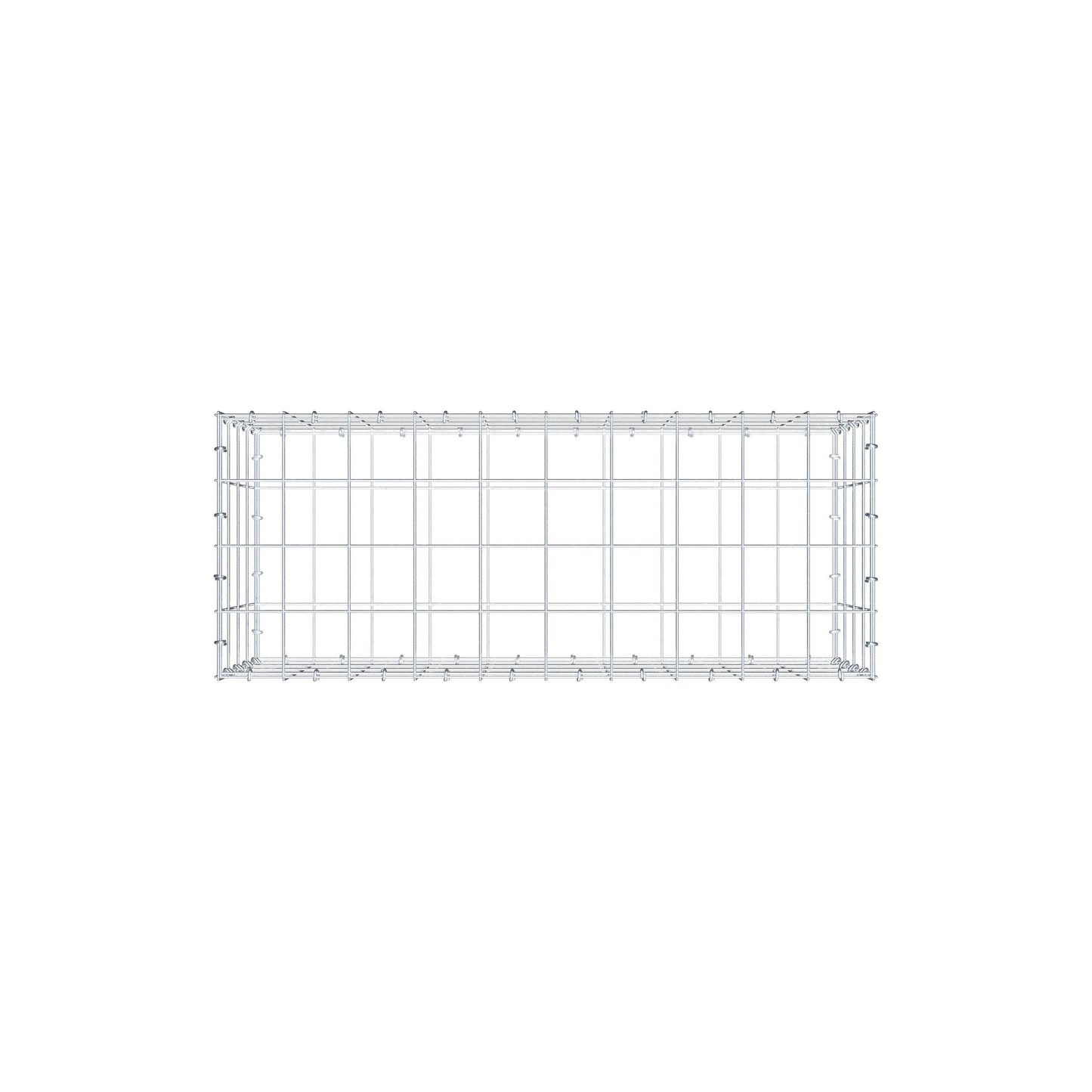 Gabion 100 cm x 40 cm x 40 cm (L x H x P), mailles 10 cm x 10 cm, anneau en C