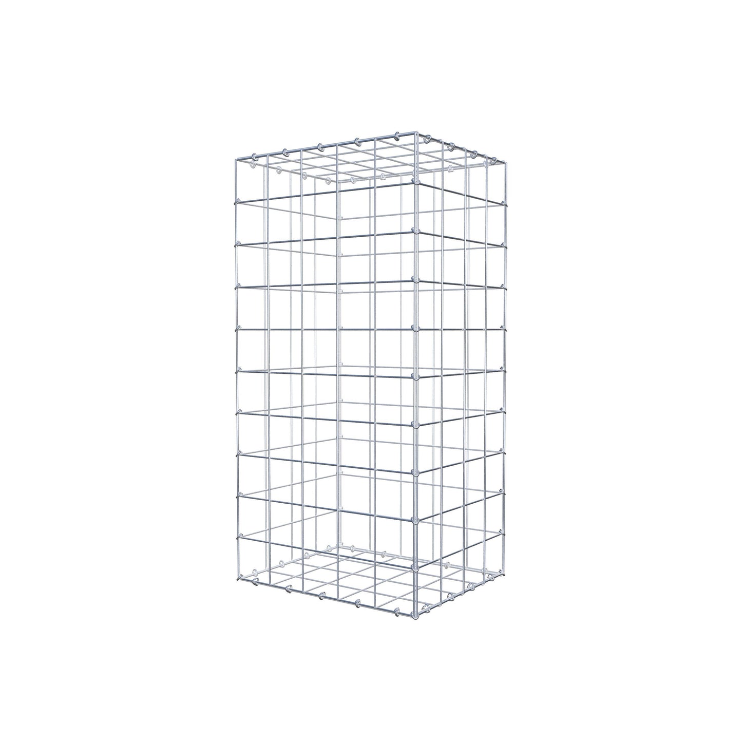 Gabion 100 cm x 40 cm x 50 cm (L x H x P), mailles 10 cm x 10 cm, anneau en C