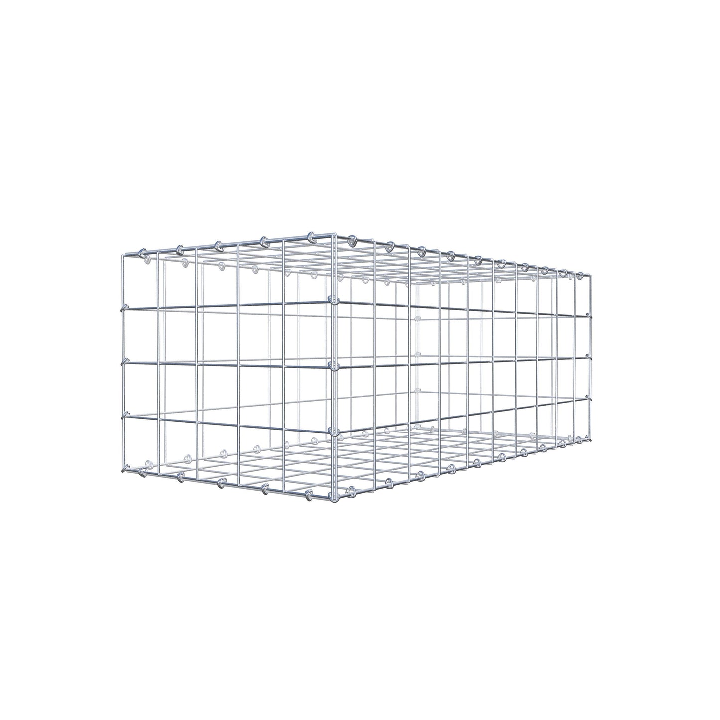 Gabion 100 cm x 40 cm x 50 cm (L x H x P), mailles 10 cm x 10 cm, anneau en C