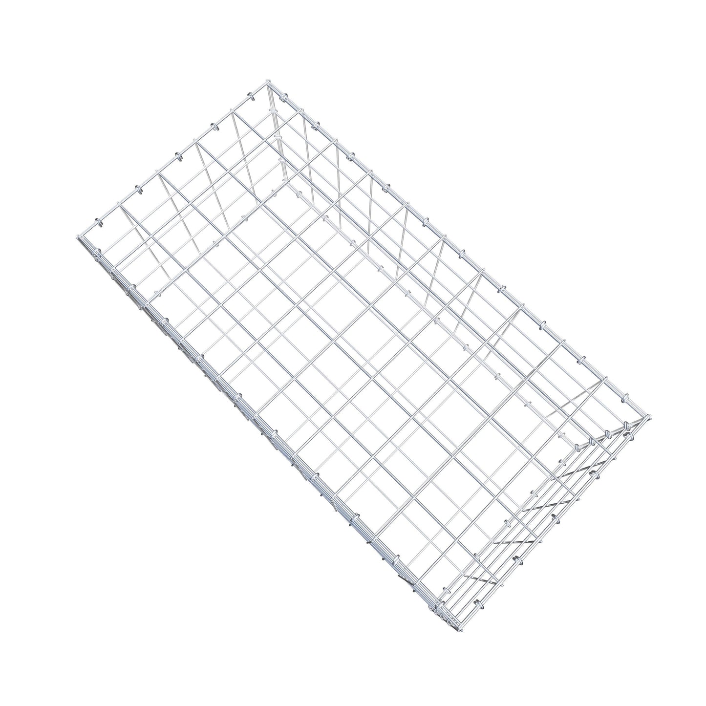 Gabion 100 cm x 40 cm x 50 cm (L x H x P), mailles 10 cm x 10 cm, anneau en C
