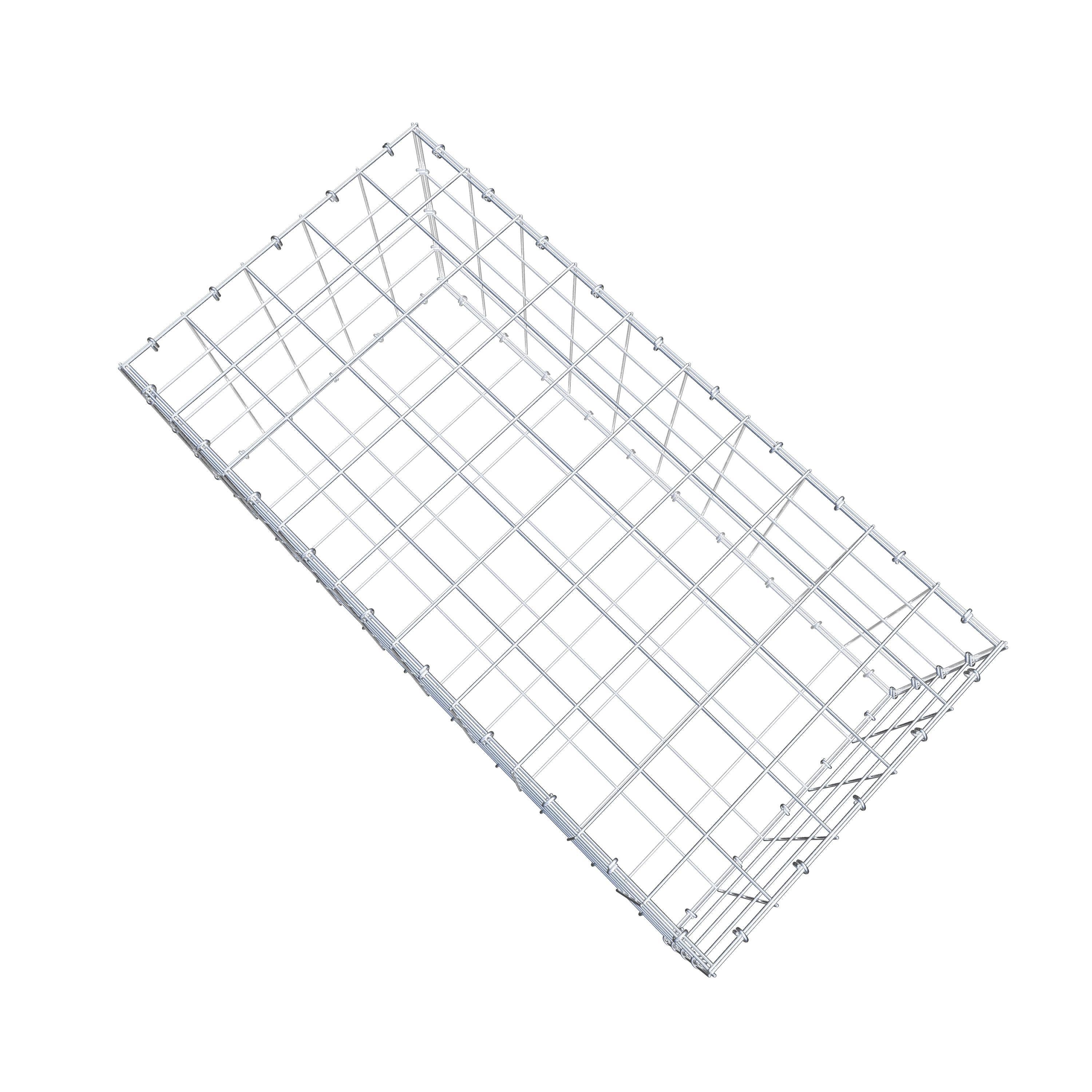 Gabion 100 cm x 40 cm x 50 cm (L x H x D), mesh size 10 cm x 10 cm, C-ring