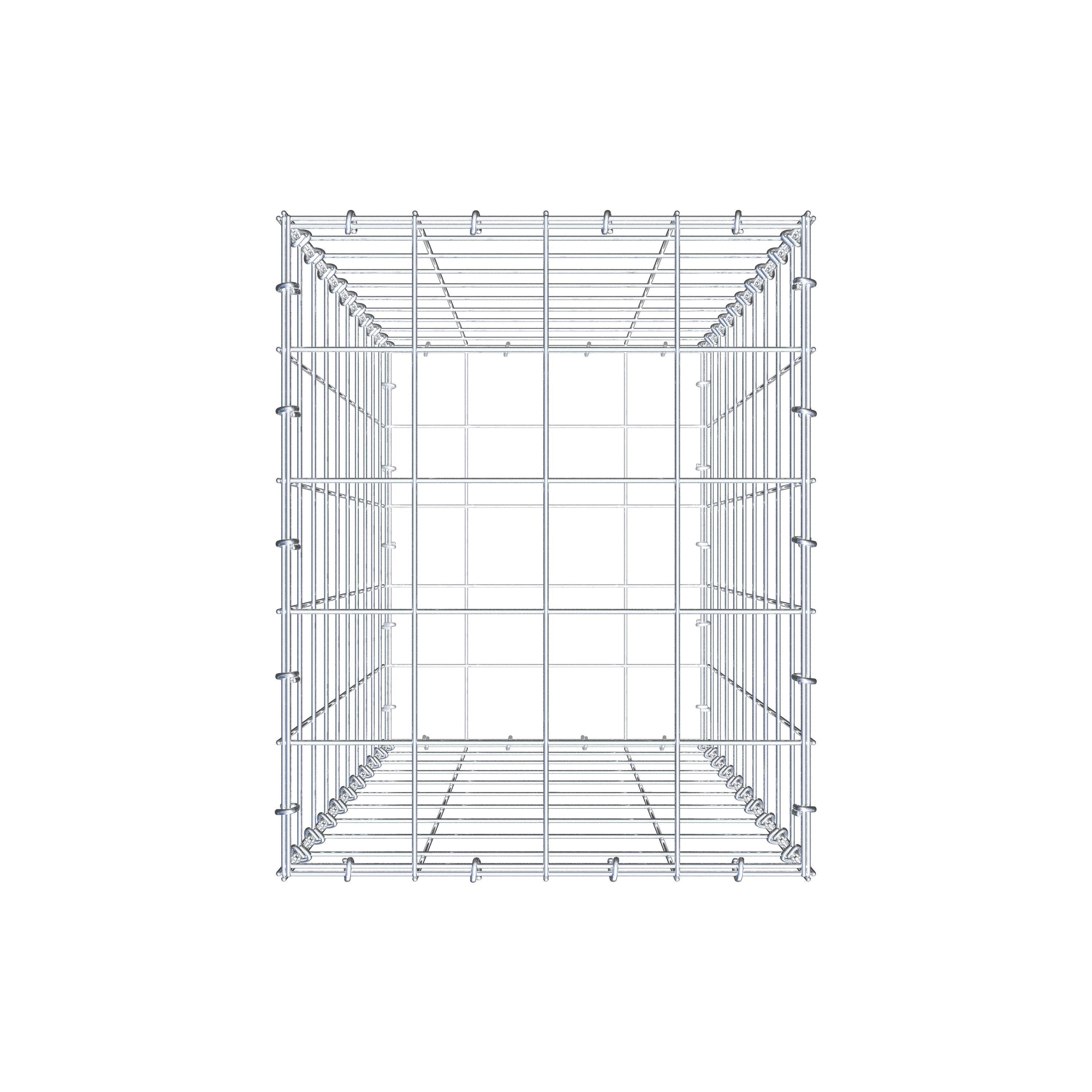 Gabion 100 cm x 40 cm x 50 cm (L x H x D), maskestørrelse 10 cm x 10 cm, C-ring