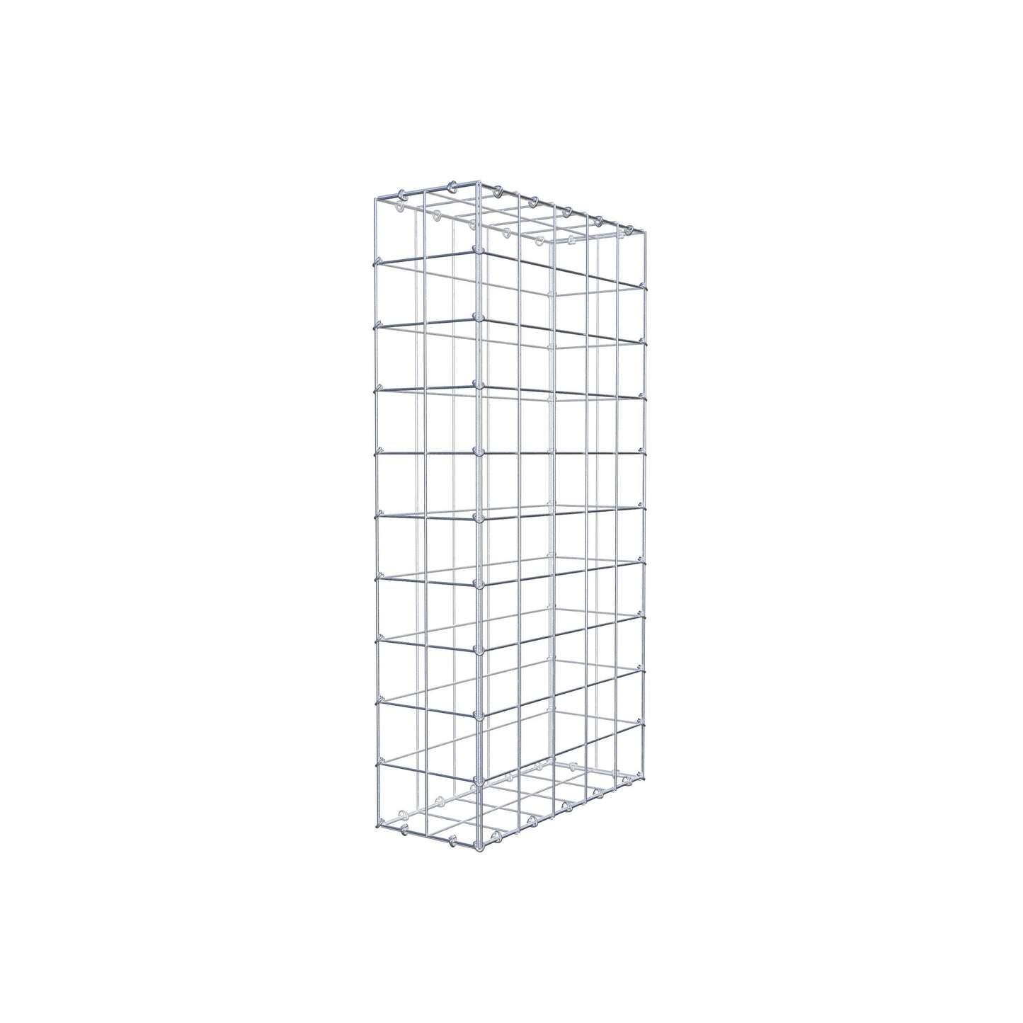 Gabion 100 cm x 50 cm x 20 cm (L x H x P), mailles 10 cm x 10 cm, anneau en C