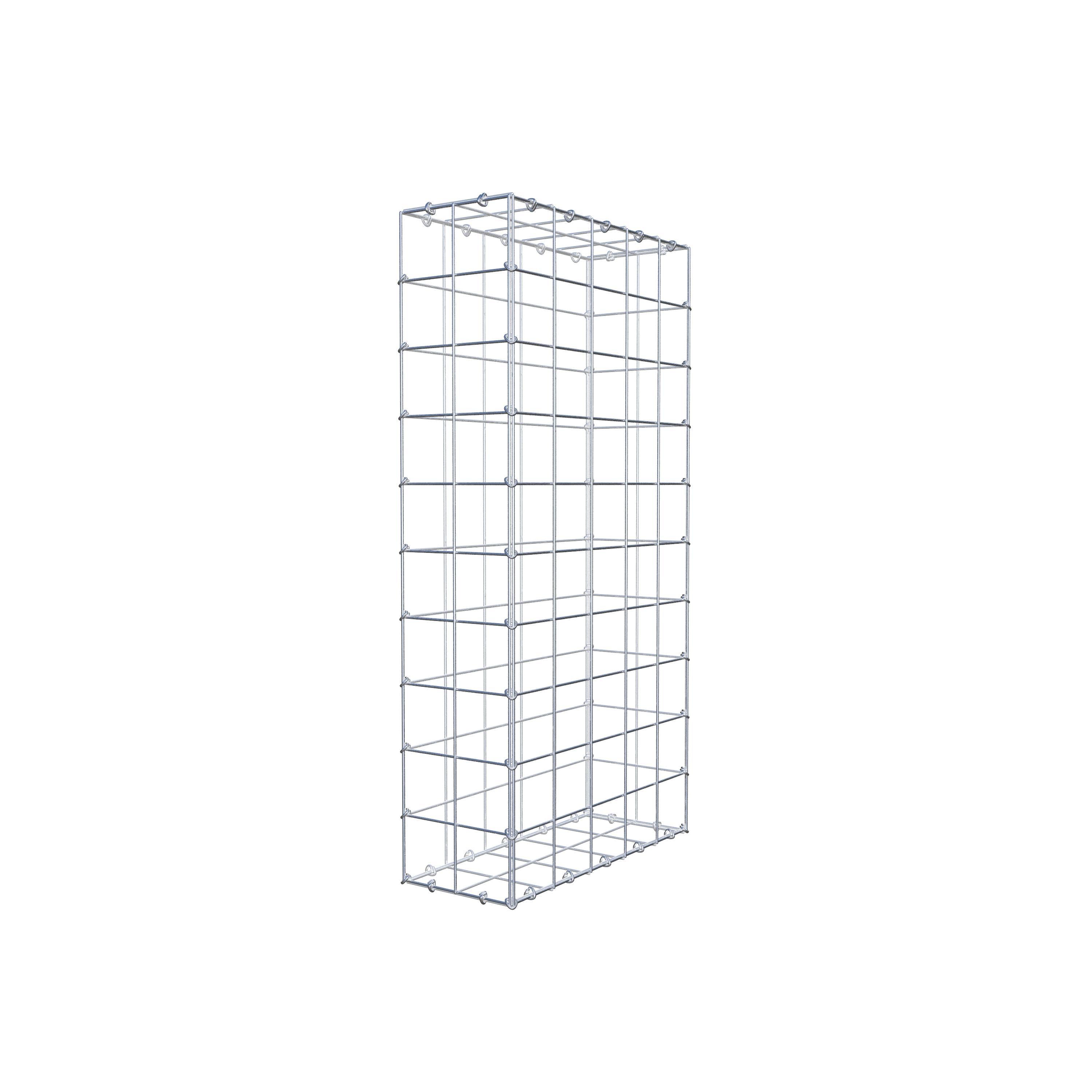 Gabion 100 cm x 50 cm x 20 cm (L x H x D), mesh size 10 cm x 10 cm, C-ring