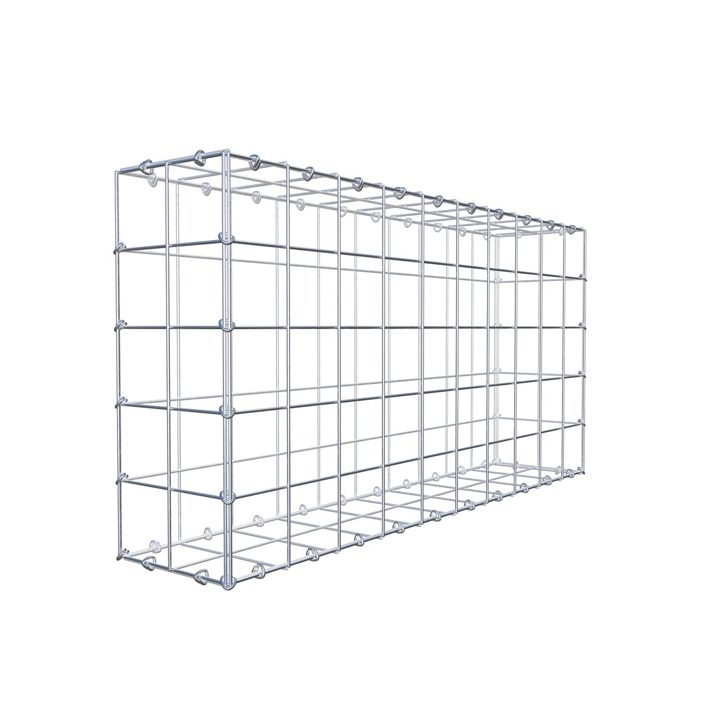 Gabion 100 cm x 50 cm x 20 cm (L x H x P), mailles 10 cm x 10 cm, anneau en C