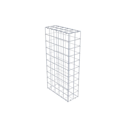 Gabion 100 cm x 50 cm x 20 cm (L x H x P), mailles 10 cm x 10 cm, anneau en C