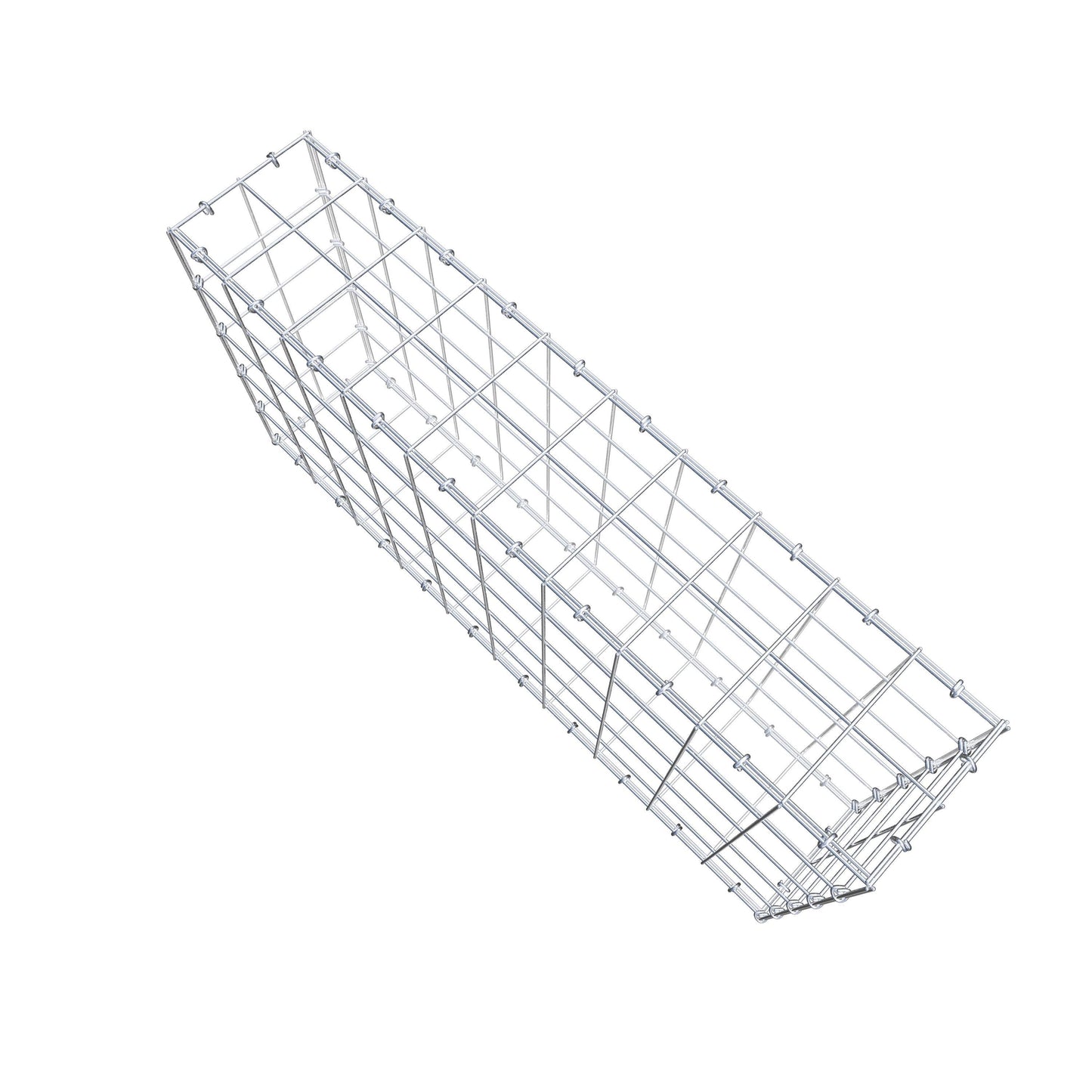 Gabion 100 cm x 50 cm x 20 cm (L x H x P), mailles 10 cm x 10 cm, anneau en C