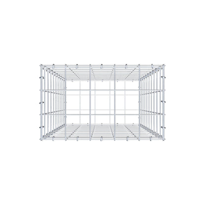 Gabione 100 cm x 50 cm x 30 cm (L x H x T), Maschenweite 10 cm x 10 cm, C-Ring