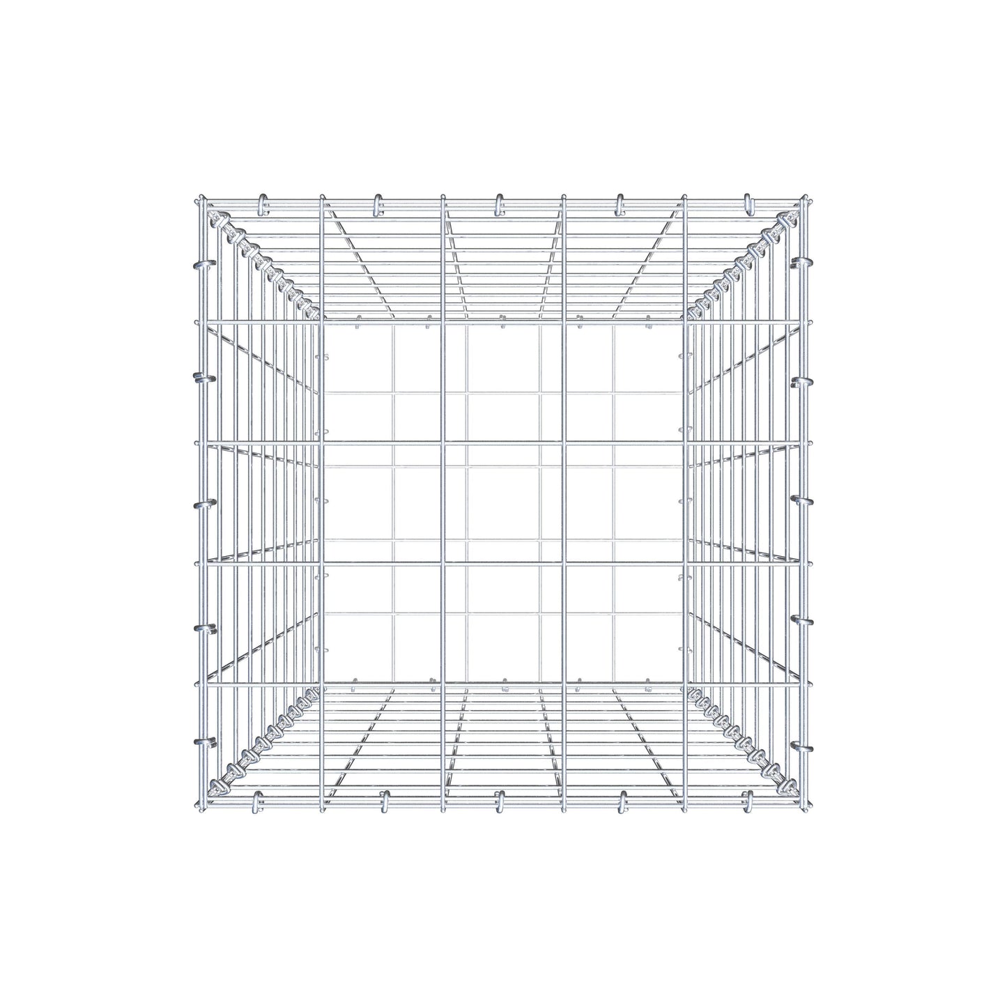 Gabione 100 cm x 50 cm x 50 cm (L x H x T), Maschenweite 10 cm x 10 cm, C-Ring
