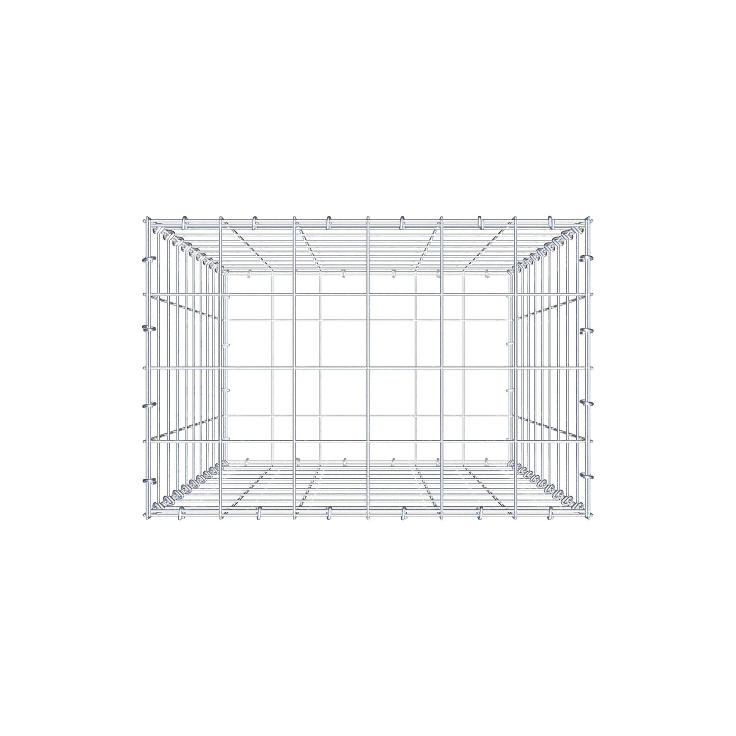 Gabbione 100 cm x 60 cm x 40 cm (L x H x P), maglia 10 cm x 10 cm, anello a C