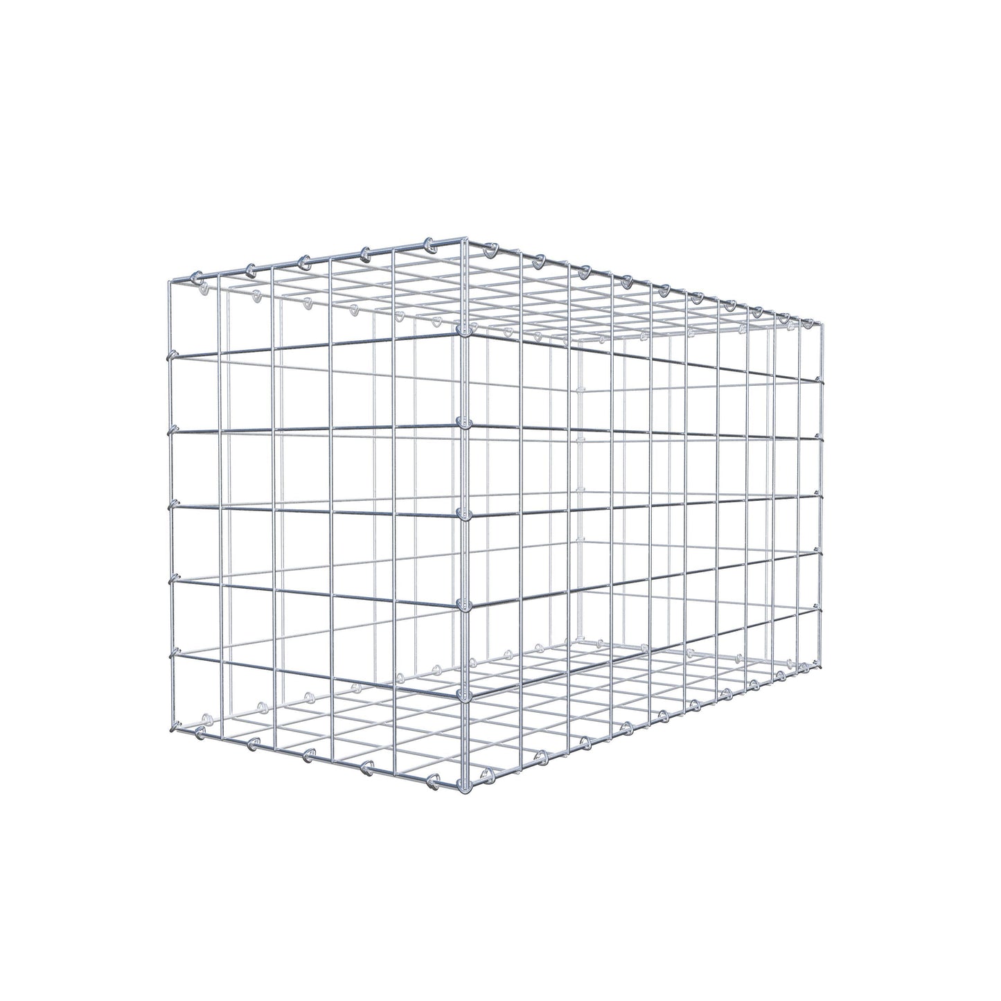 Gabion 100 cm x 60 cm x 50 cm (L x H x P), mailles 10 cm x 10 cm, anneau en C