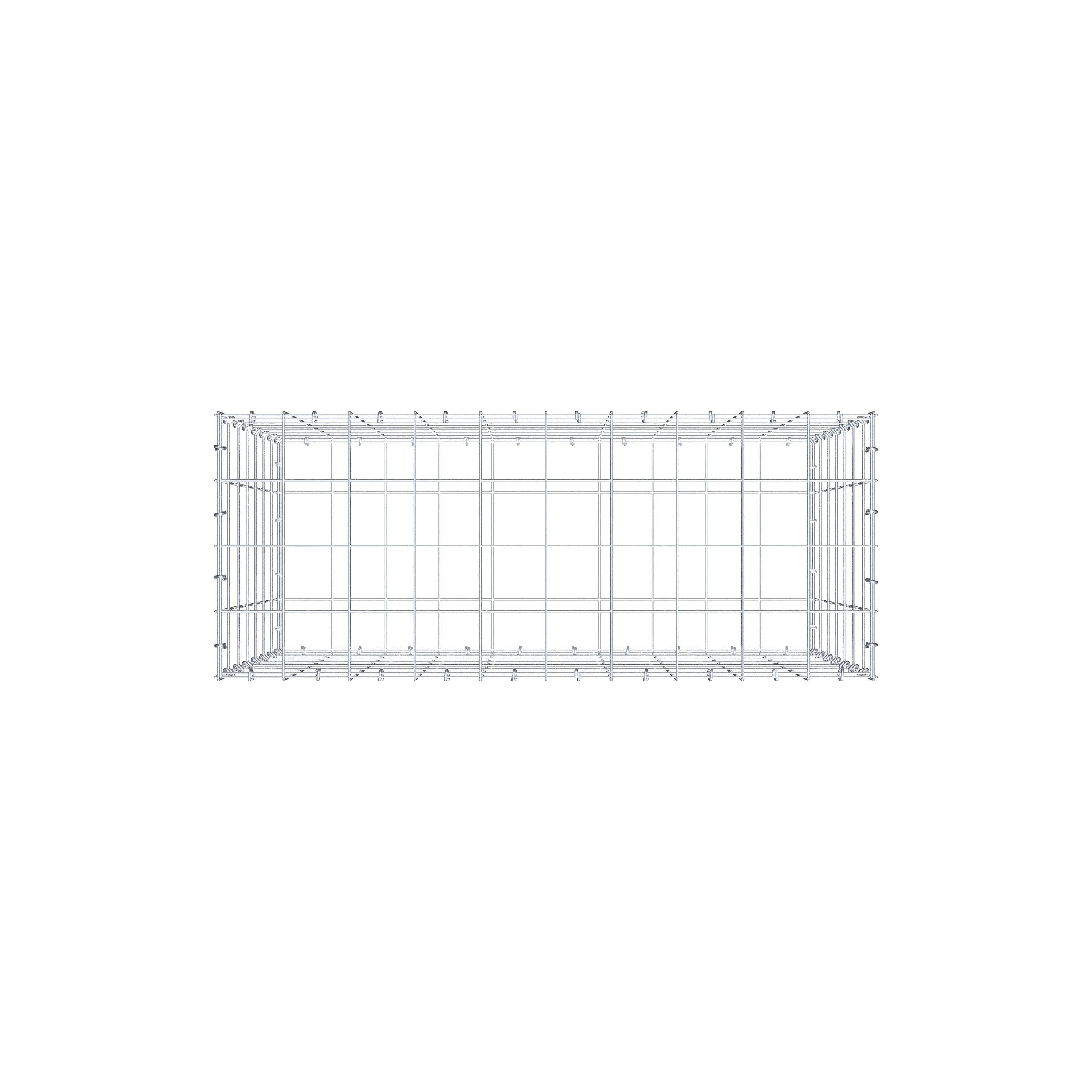 Gabion 100 cm x 70 cm x 40 cm (L x H x D), mesh size 10 cm x 10 cm, C-ring