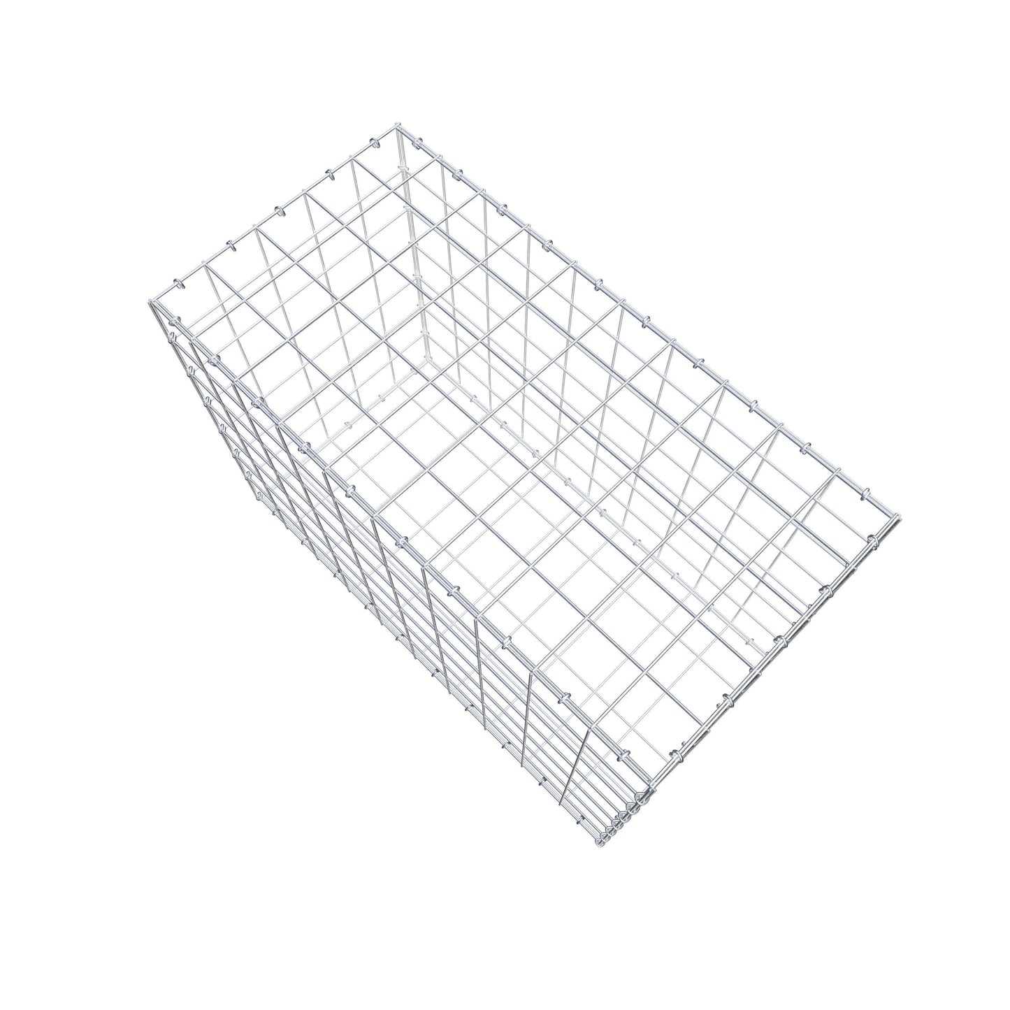 Gabion 100 cm x 70 cm x 50 cm (L x H x D), maskstorlek 10 cm x 10 cm, C-ring