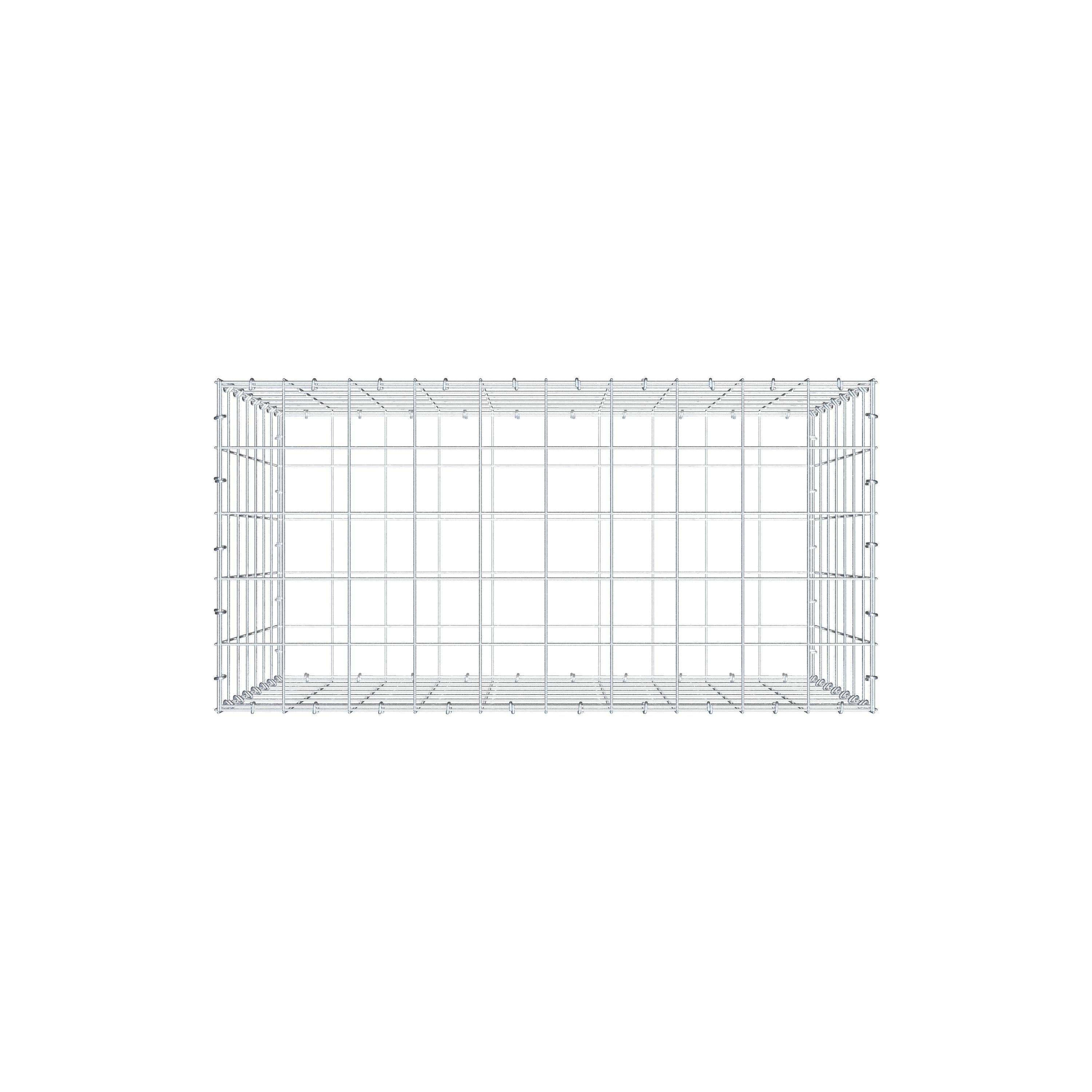 Gabion 100 cm x 70 cm x 50 cm (L x H x D), mesh size 10 cm x 10 cm, C-ring