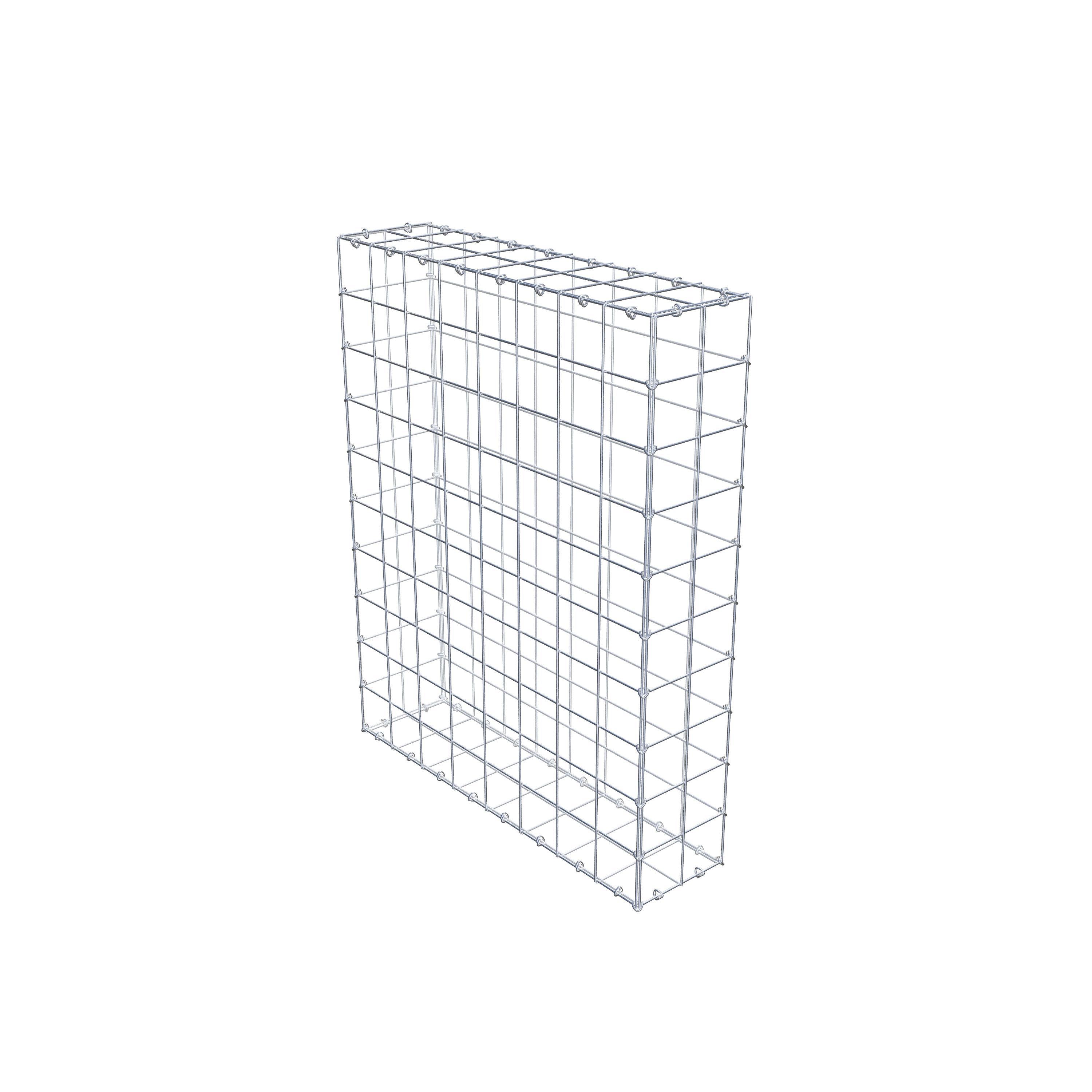 Gabion 100 cm x 80 cm x 20 cm (L x H x D), mesh size 10 cm x 10 cm, C-ring