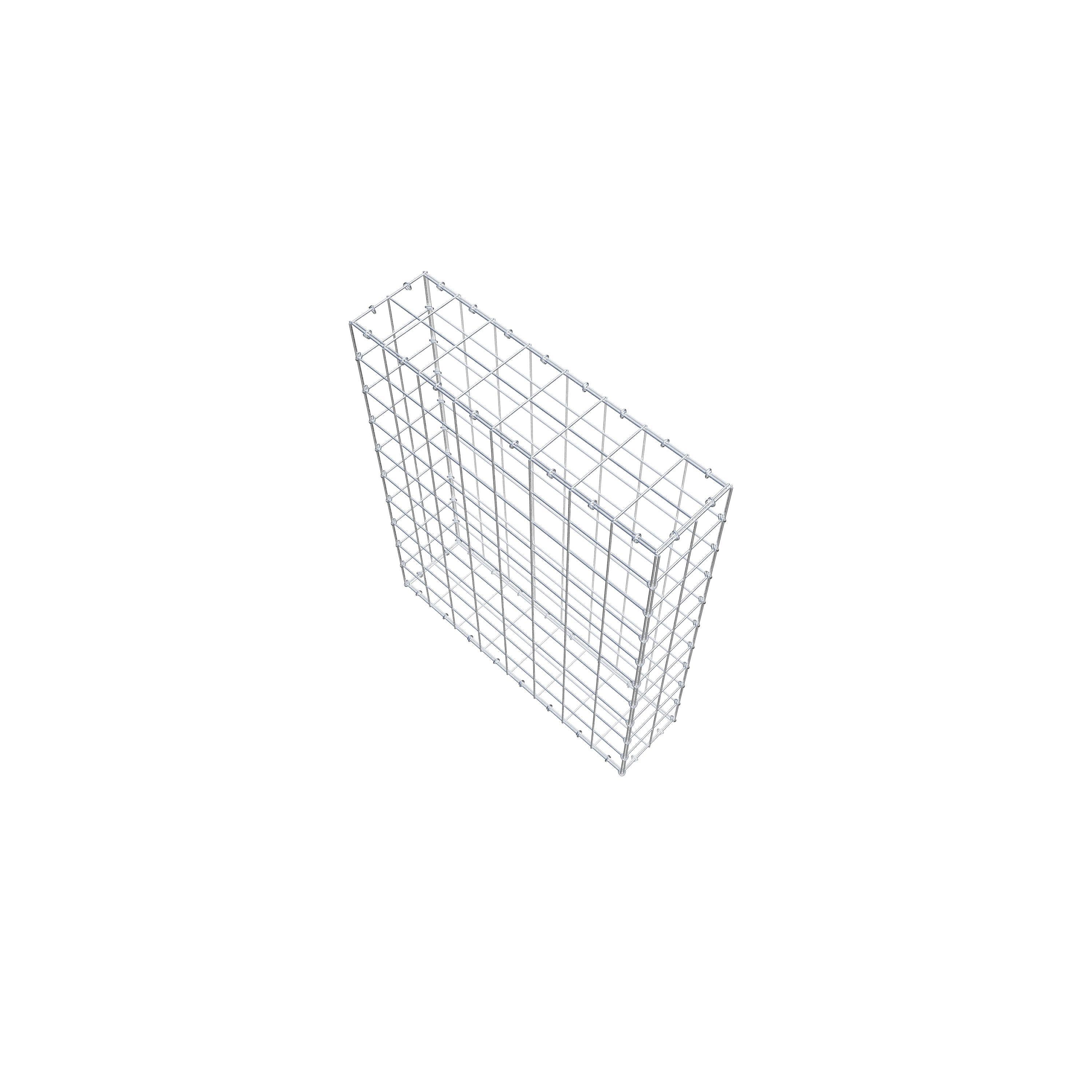 Gabion 100 cm x 80 cm x 20 cm (L x H x D), mesh size 10 cm x 10 cm, C-ring