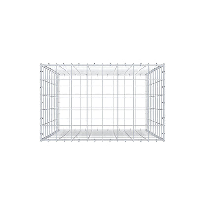 Gabione 100 cm x 80 cm x 50 cm (L x H x T), Maschenweite 10 cm x 10 cm, C-Ring