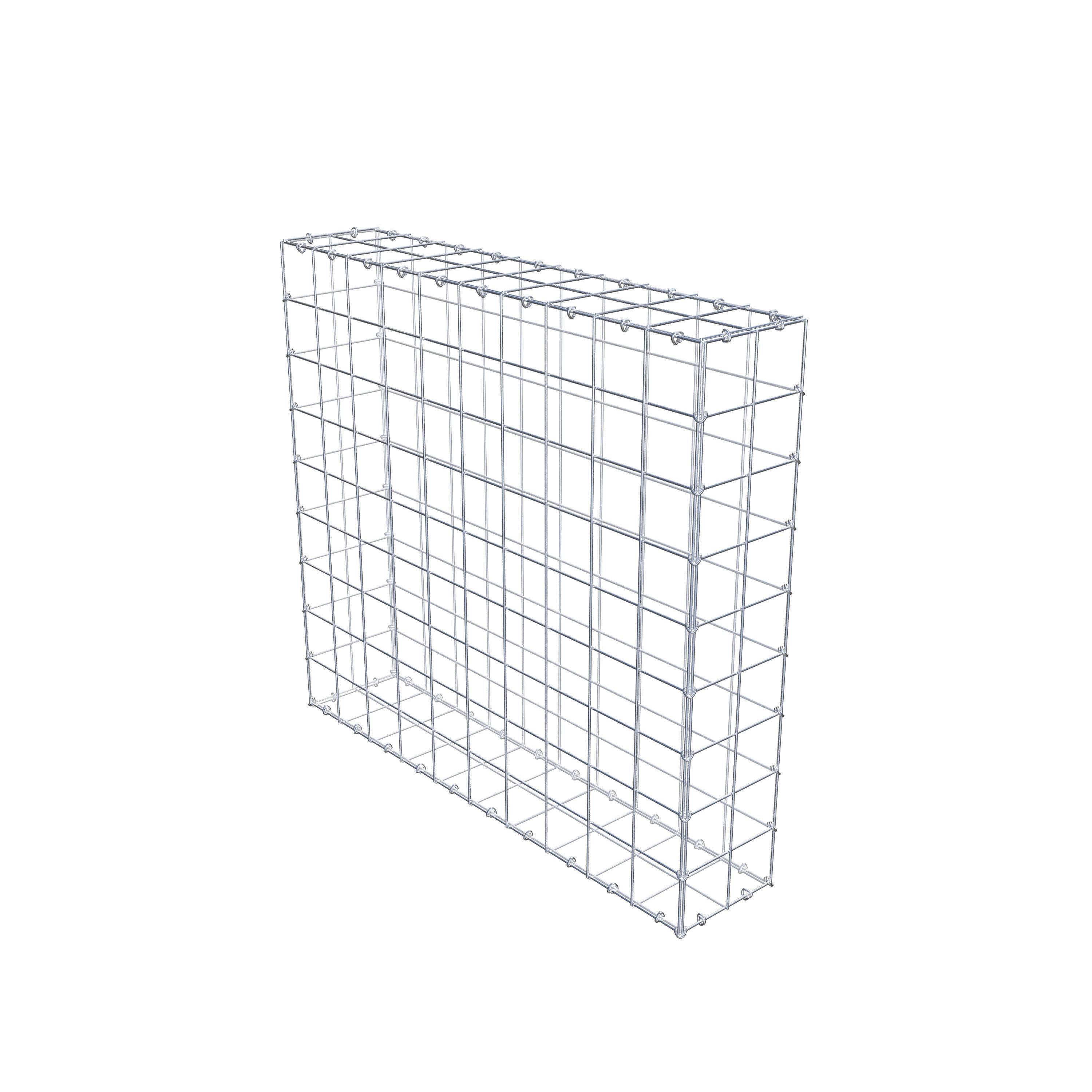 Gabion 100 cm x 90 cm x 20 cm (L x H x D), mesh size 10 cm x 10 cm, C-ring