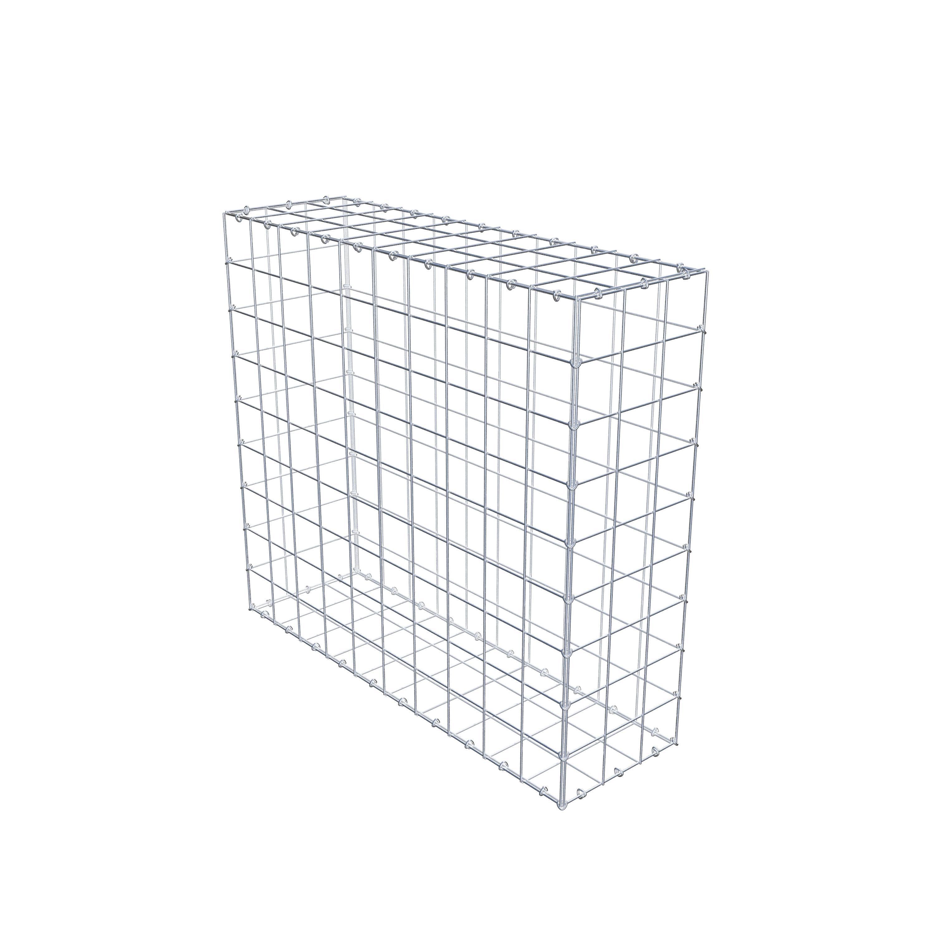 Gabion 100 cm x 90 cm x 30 cm (L x H x D), mesh size 10 cm x 10 cm, C-ring