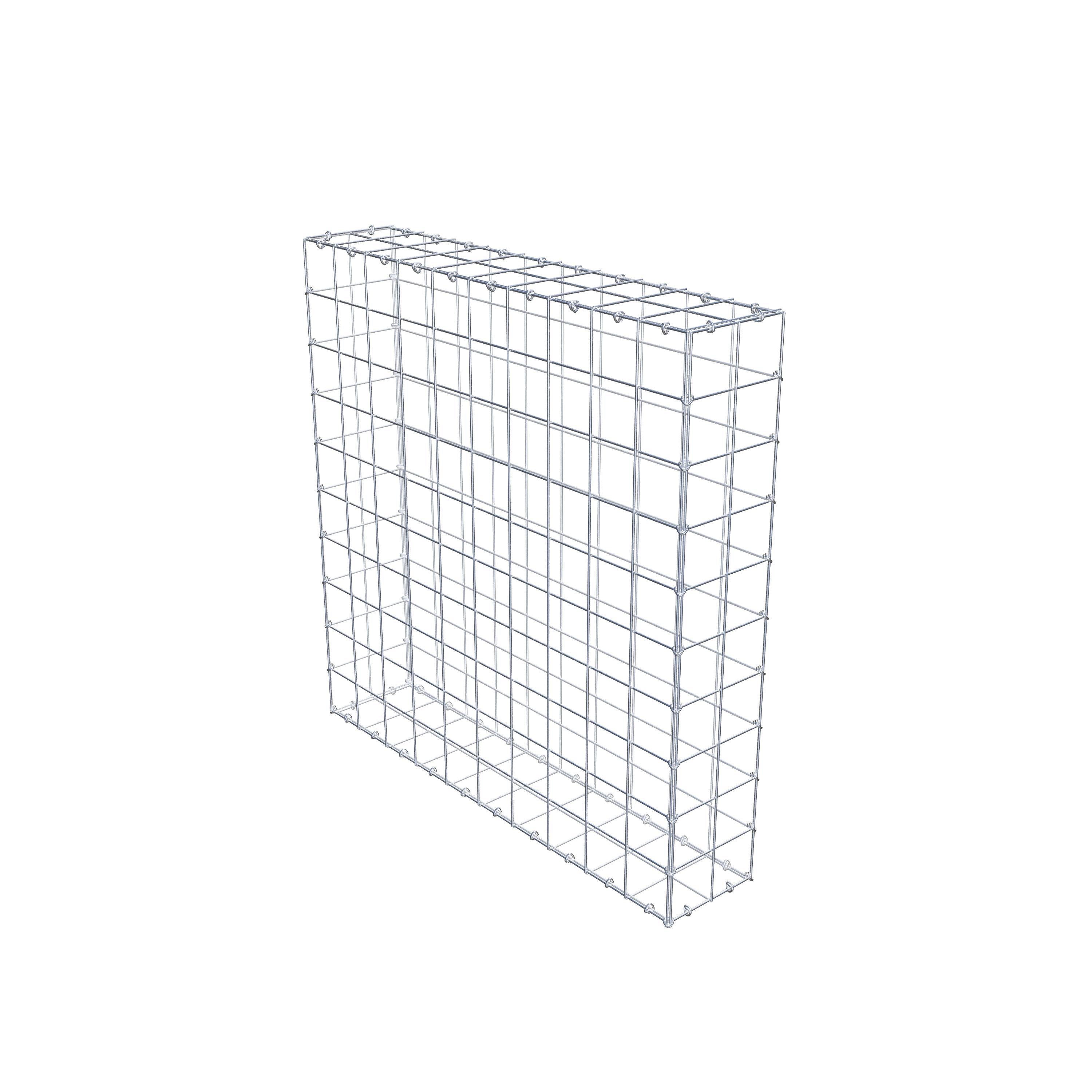 Gabion 100 cm x 100 cm x 20 cm (L x H x D), maskestørrelse 10 cm x 10 cm, C-ring