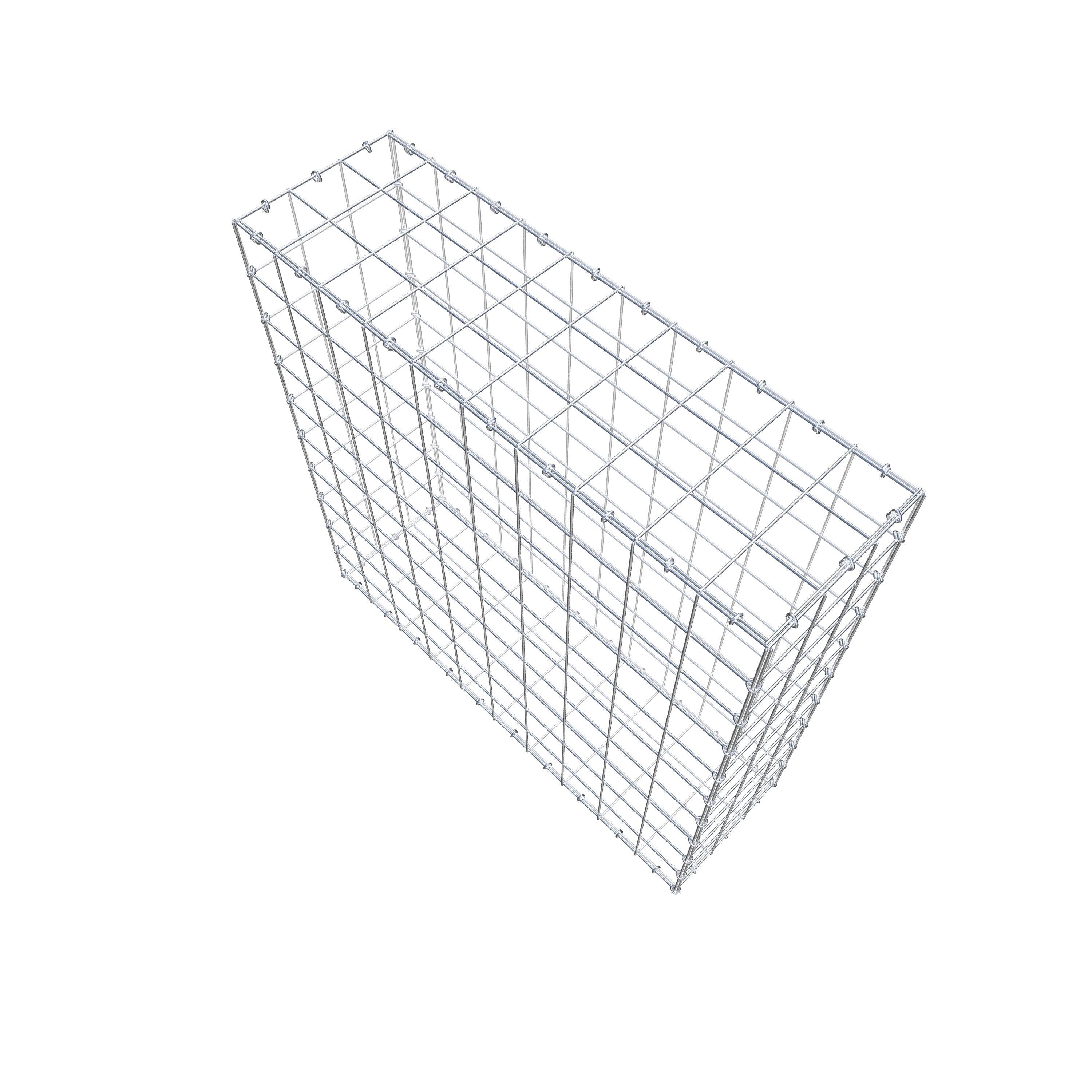 Gabion 100 cm x 100 cm x 30 cm (L x H x D), mesh size 10 cm x 10 cm, C-ring