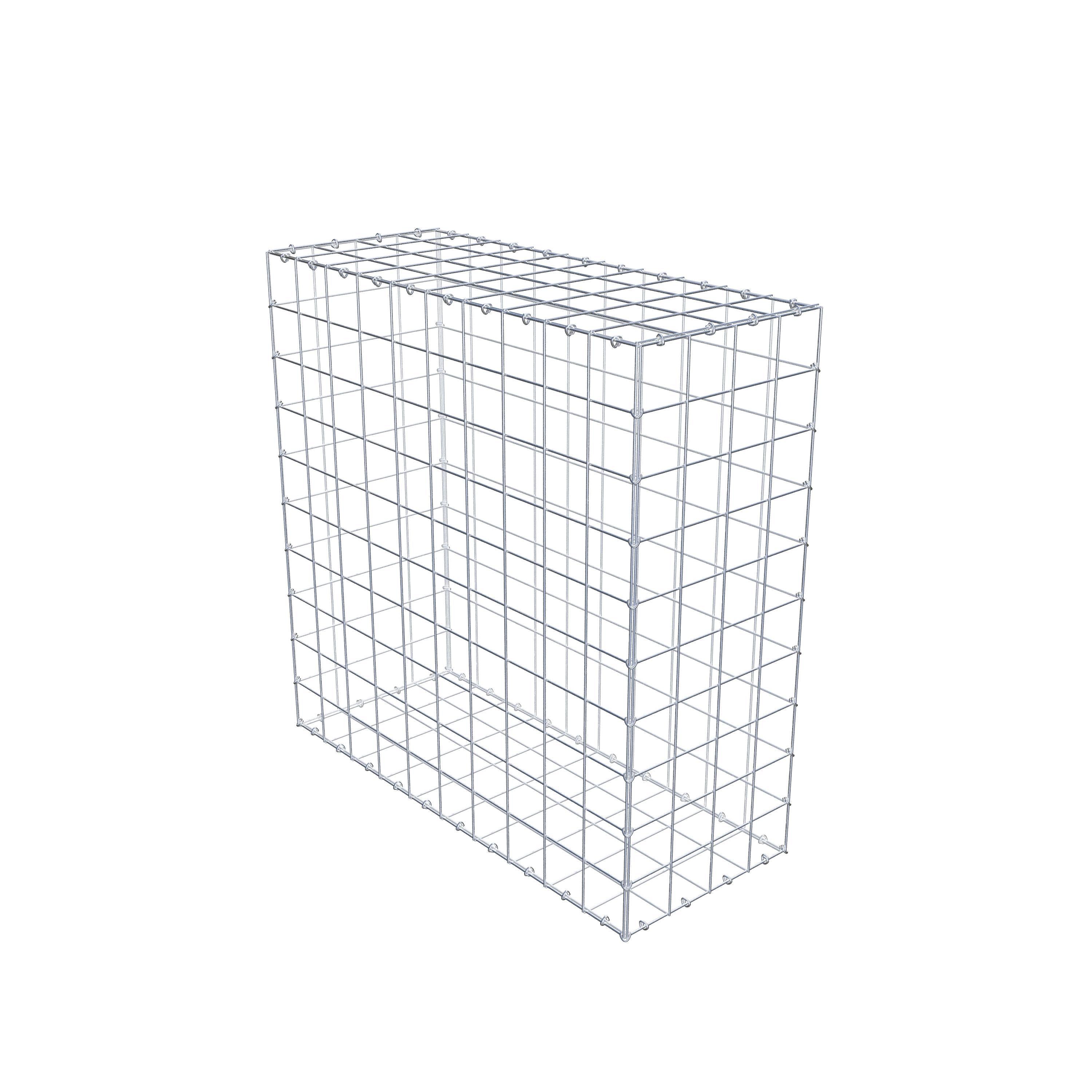 Gabion 100 cm x 100 cm x 40 cm (L x H x D), mesh size 10 cm x 10 cm, C-ring