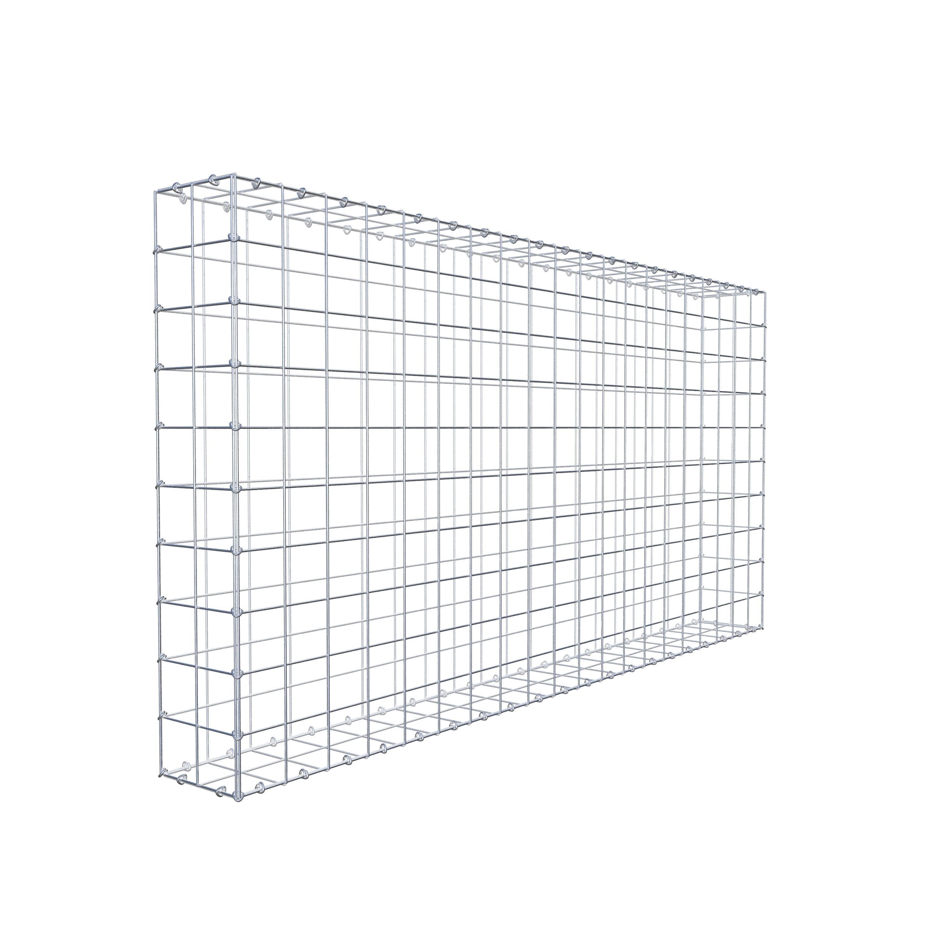 Gabion 200 cm x 100 cm x 20 cm (L x H x D), mesh size 10 cm x 10 cm, C-ring