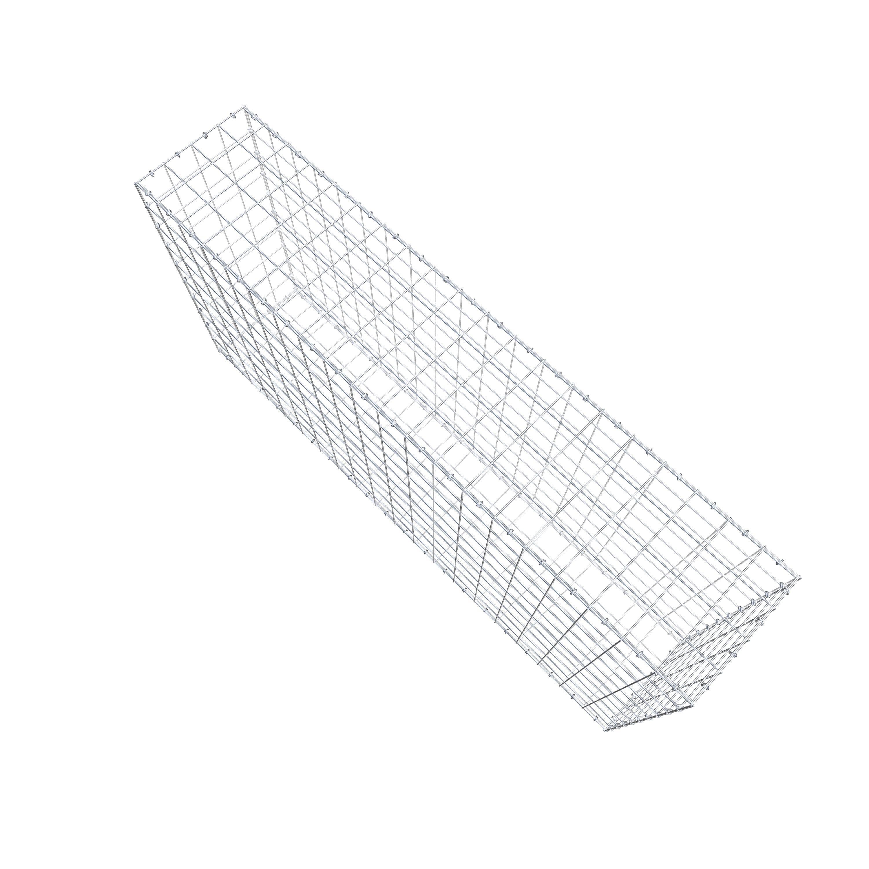 Gabion 200 cm x 100 cm x 40 cm (L x H x D), mesh size 10 cm x 10 cm, C-ring