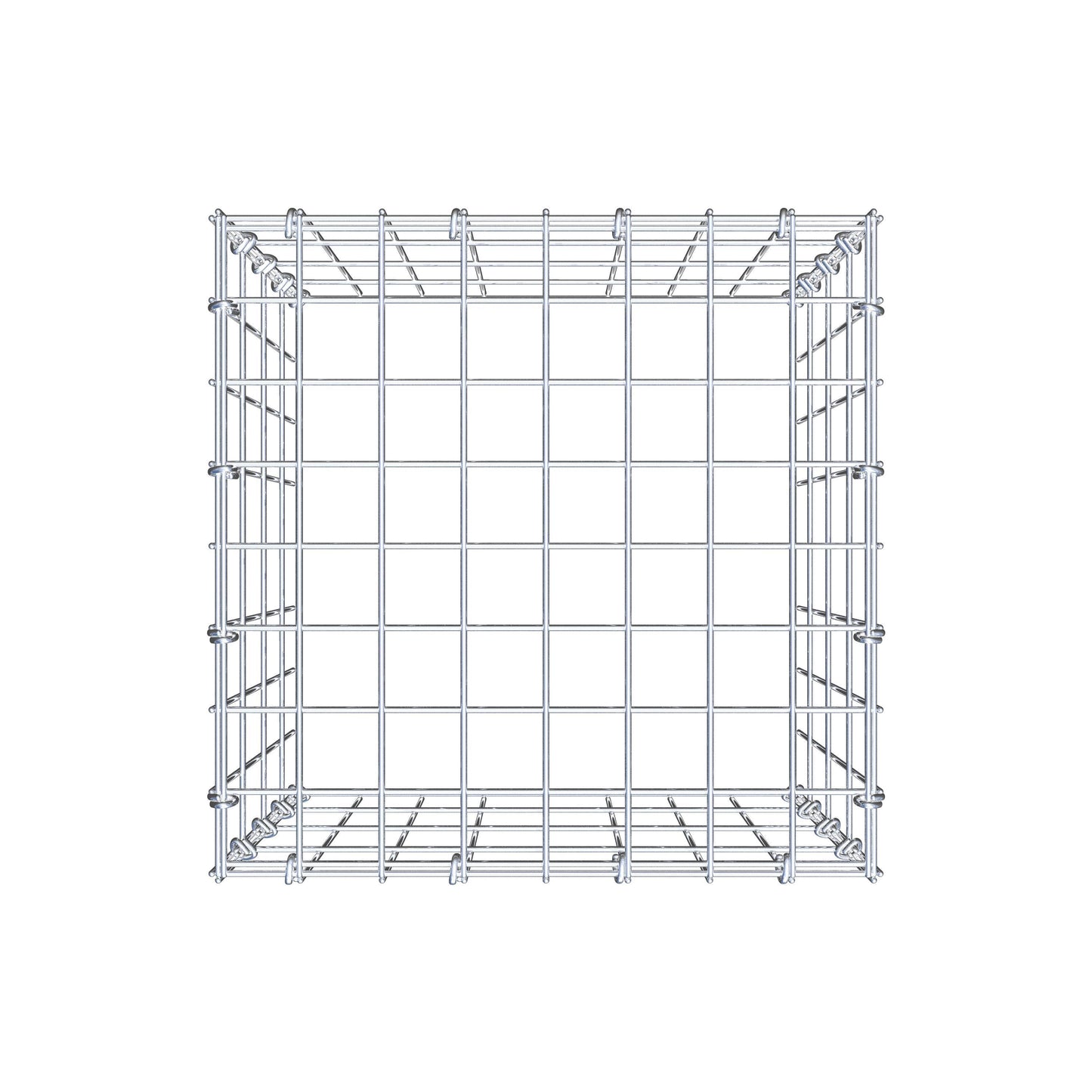 Monteret gabion type 3 40 cm x 40 cm x 40 cm (L x H x D), maskestørrelse 5 cm x 10 cm, C-ring