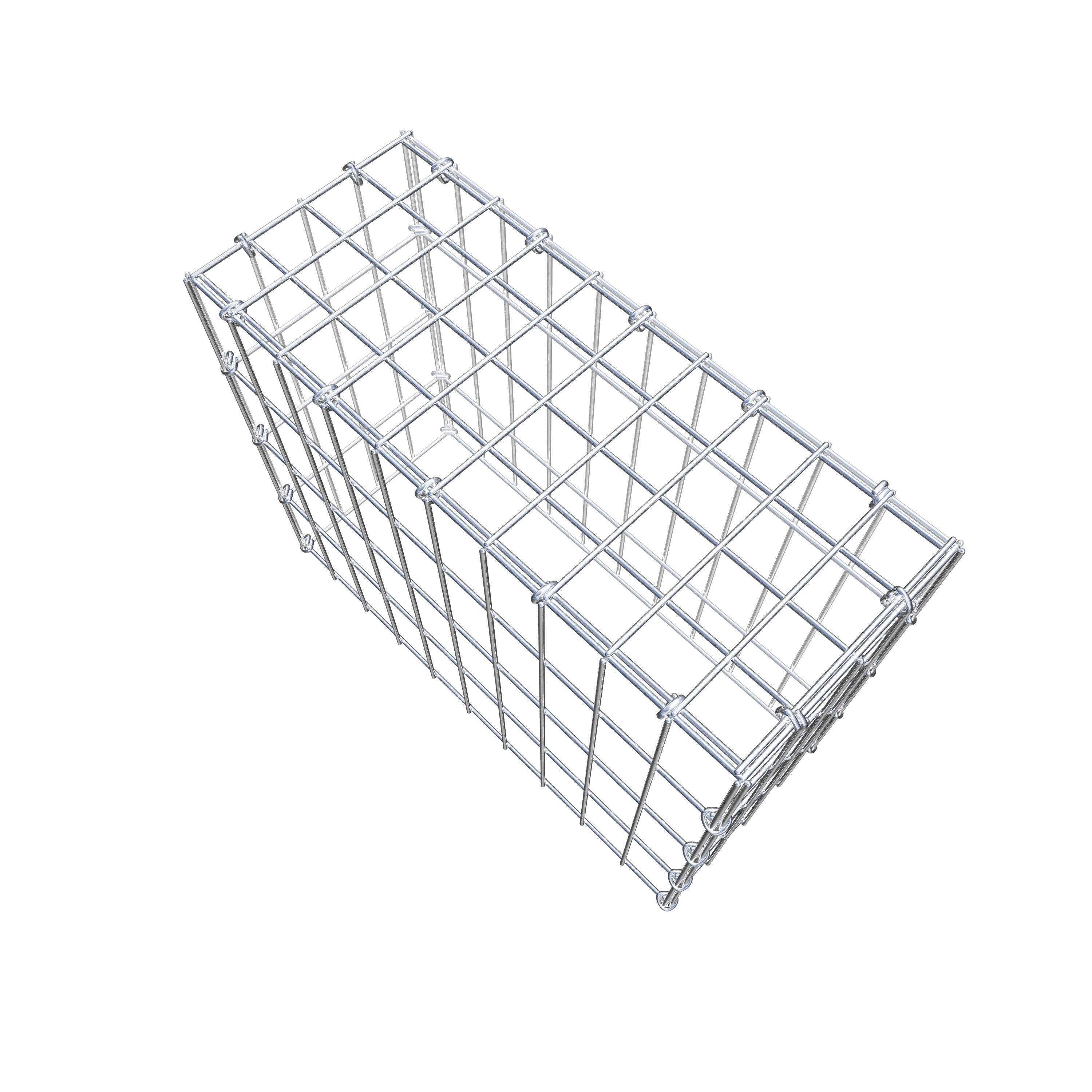 Monteret gabion type 3 50 cm x 40 cm x 20 cm (L x H x D), maskestørrelse 5 cm x 10 cm, C-ring