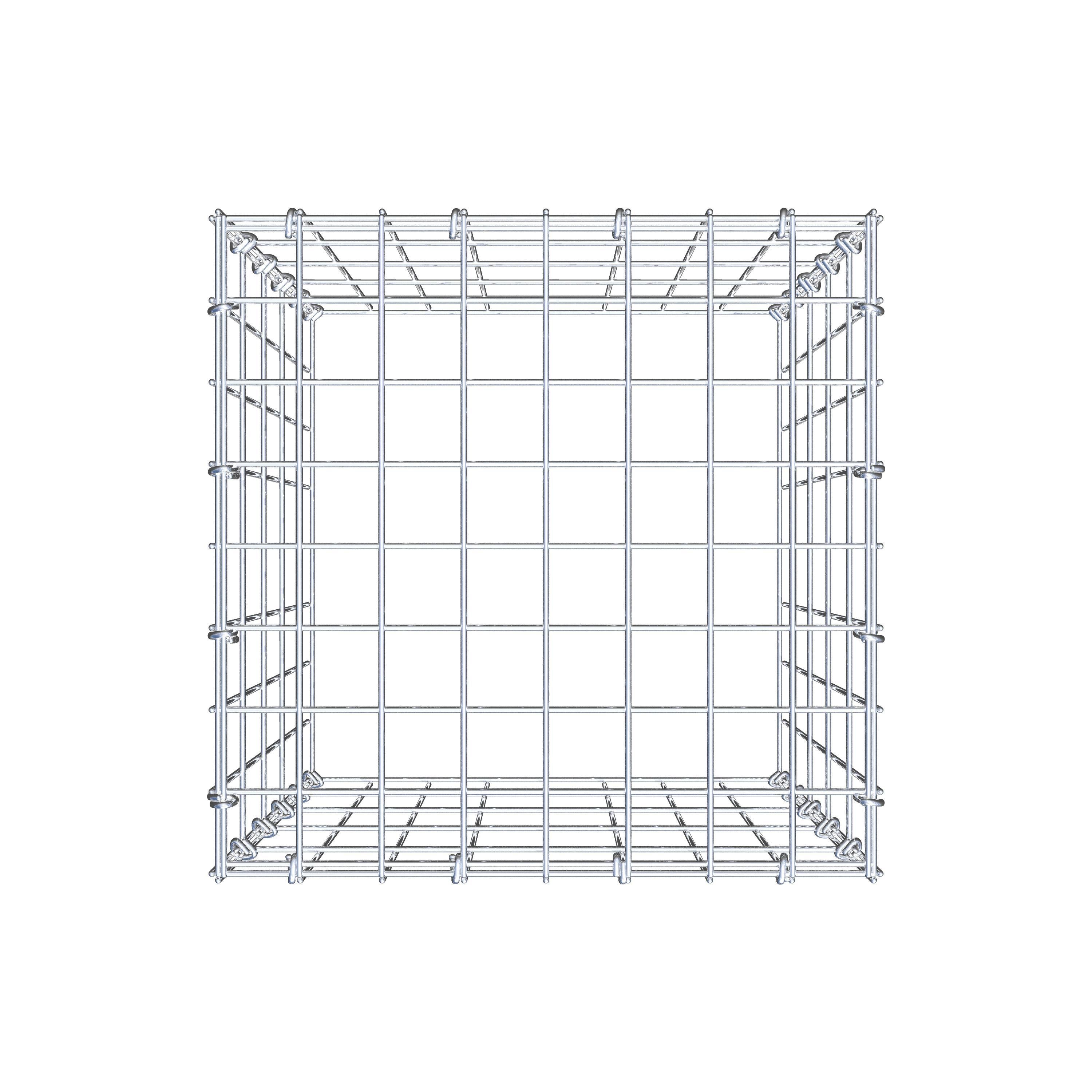 Monteret gabion type 3 50 cm x 40 cm x 40 cm (L x H x D), maskestørrelse 5 cm x 10 cm, C-ring