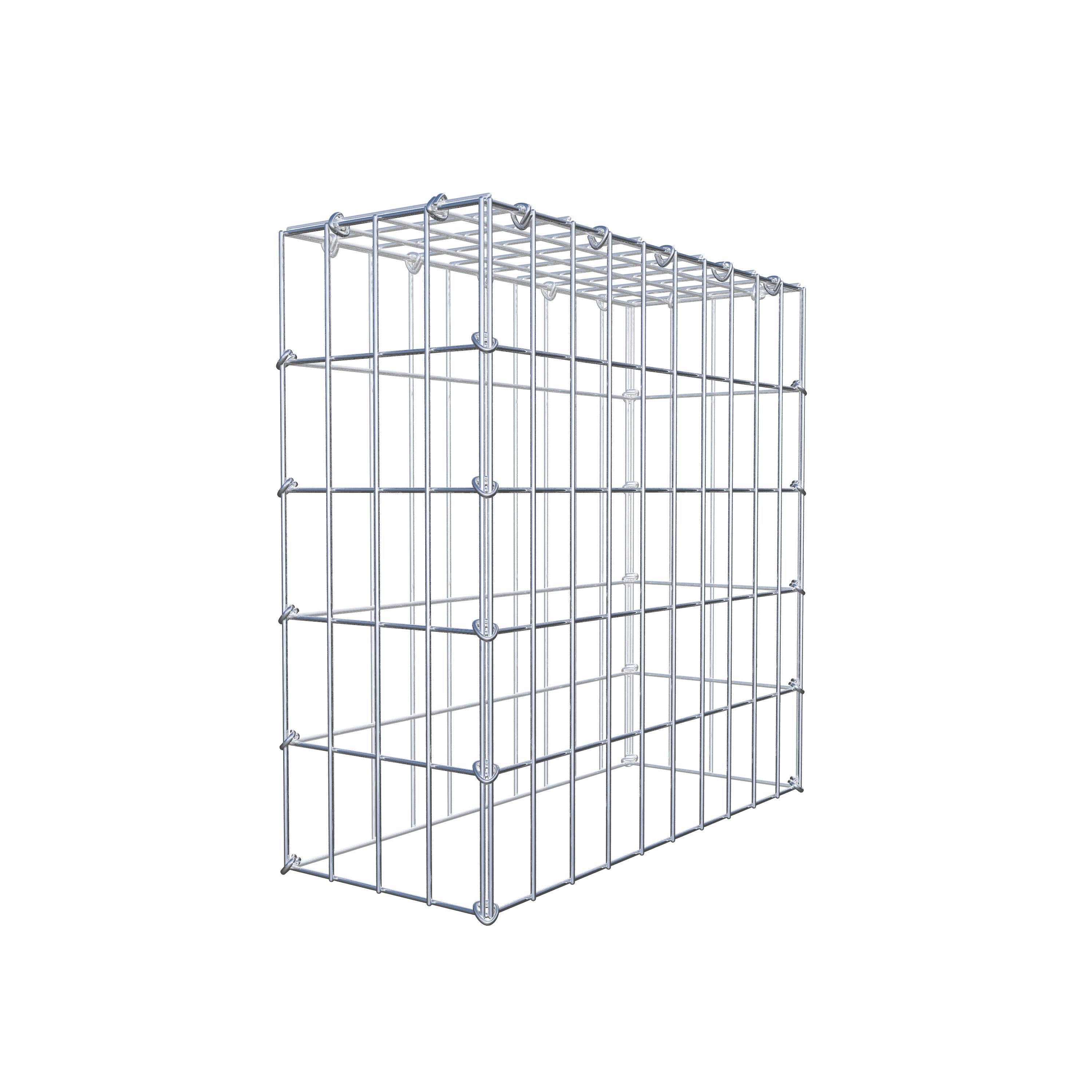 Monteret gabion type 3 50 cm x 50 cm x 20 cm (L x H x D), maskestørrelse 5 cm x 10 cm, C-ring