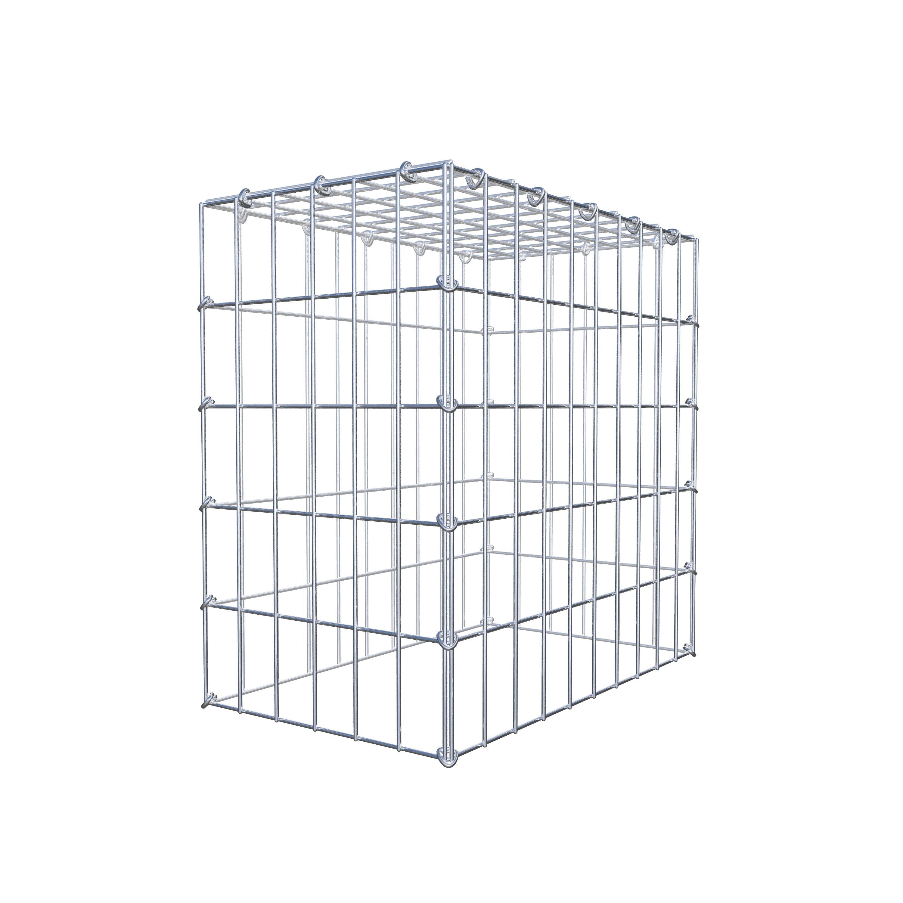 Mounted gabion type 3 50 cm x 50 cm x 30 cm (L x H x D), mesh size 5 cm x 10 cm, C-ring