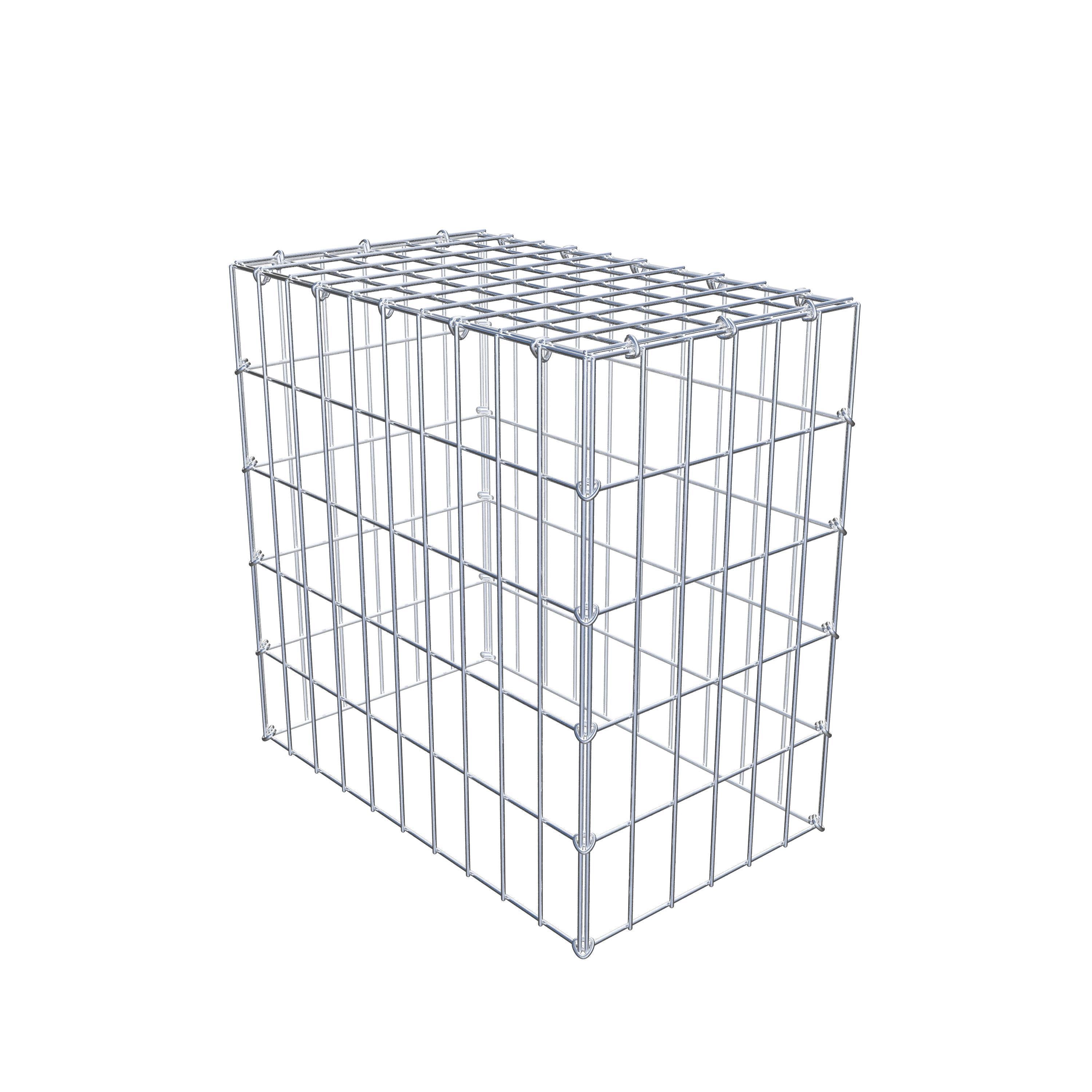 Mounted gabion type 3 50 cm x 50 cm x 30 cm (L x H x D), mesh size 5 cm x 10 cm, C-ring