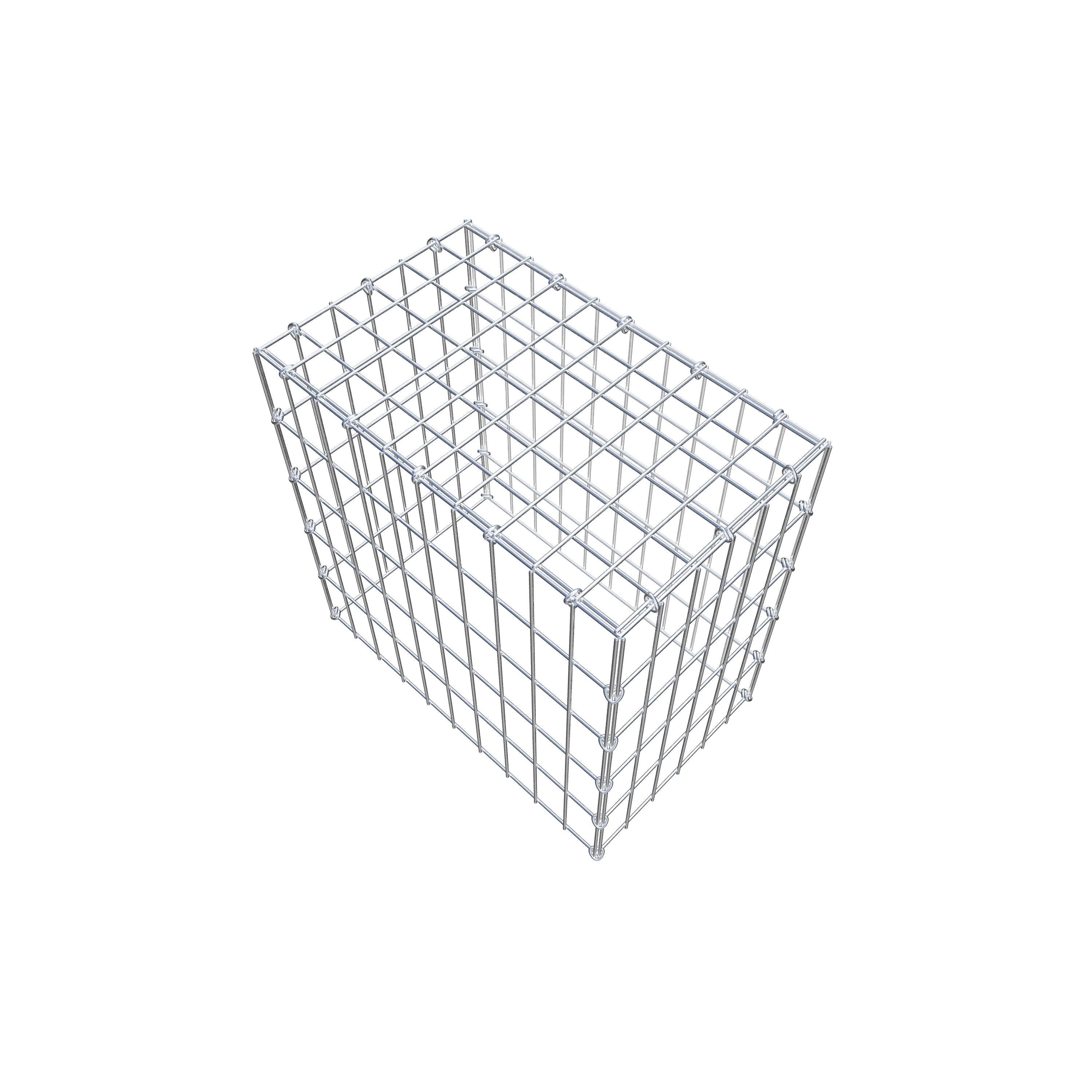 Mounted gabion type 3 50 cm x 50 cm x 30 cm (L x H x D), mesh size 5 cm x 10 cm, C-ring