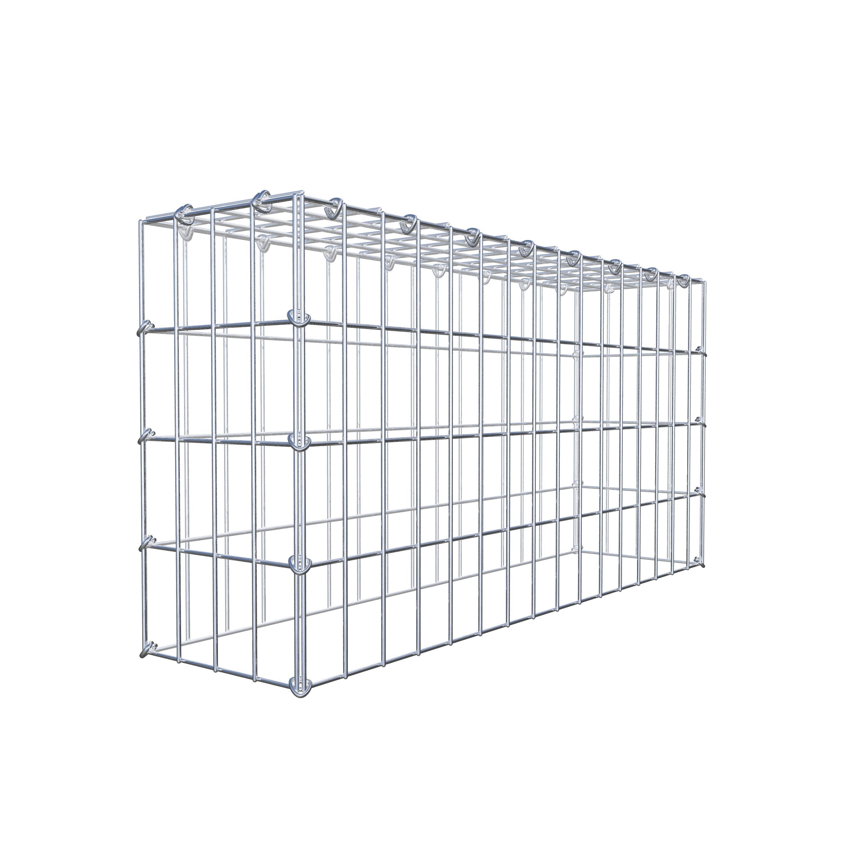 Monteret gabion type 3 80 cm x 40 cm x 20 cm (L x H x D), maskestørrelse 5 cm x 10 cm, C-ring