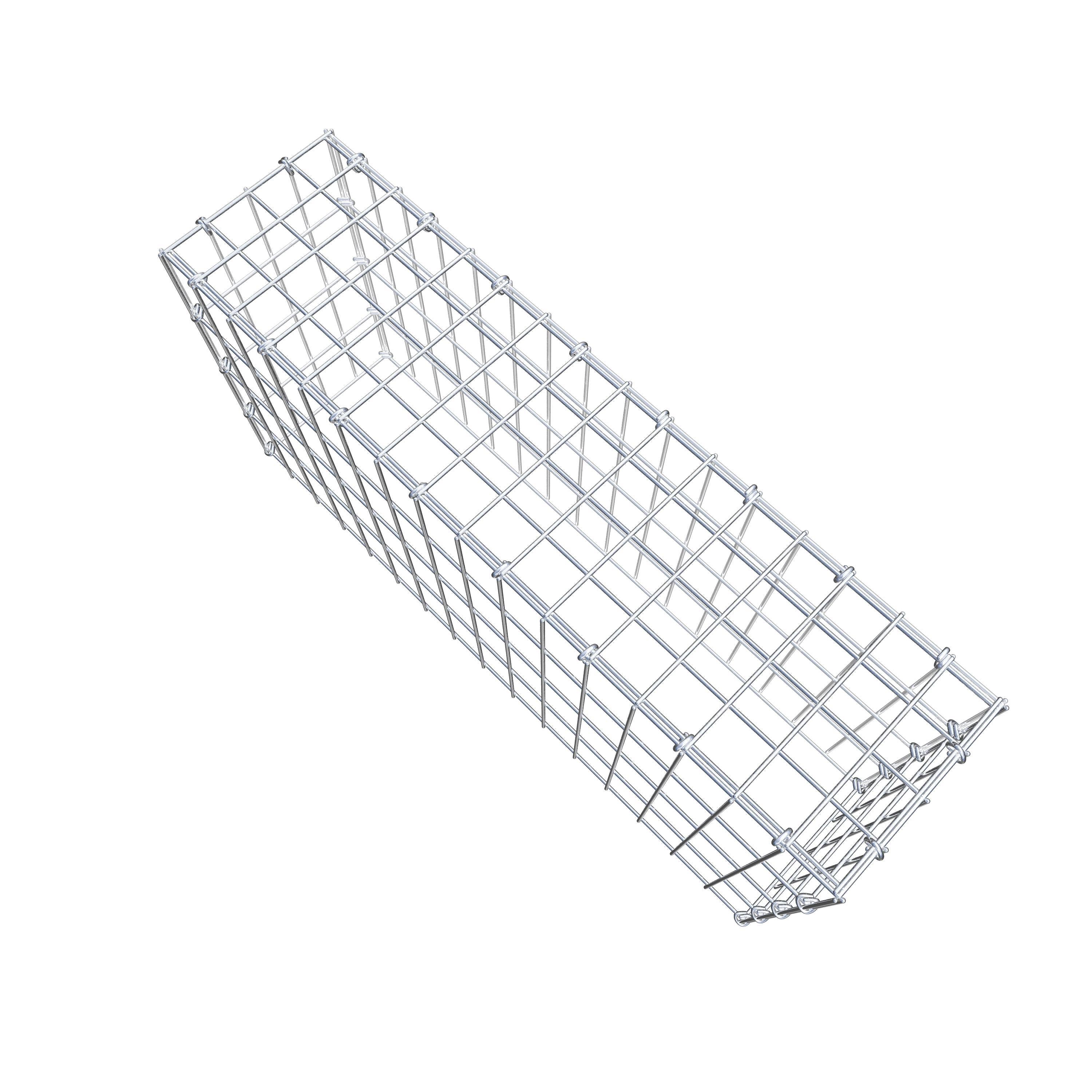 Monteret gabion type 3 80 cm x 40 cm x 20 cm (L x H x D), maskestørrelse 5 cm x 10 cm, C-ring