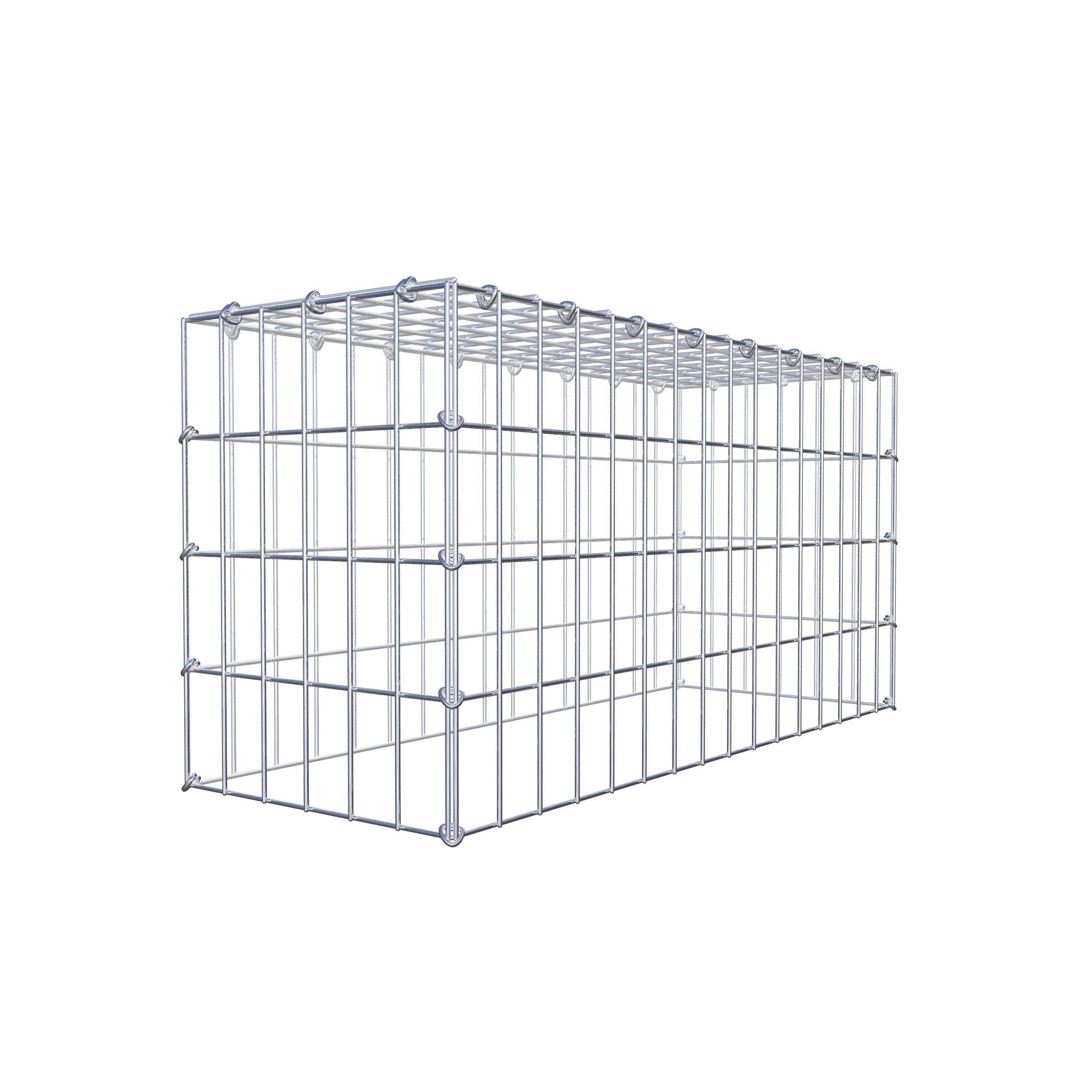 Monteret gabion type 3 80 cm x 40 cm x 30 cm (L x H x D), maskestørrelse 5 cm x 10 cm, C-ring